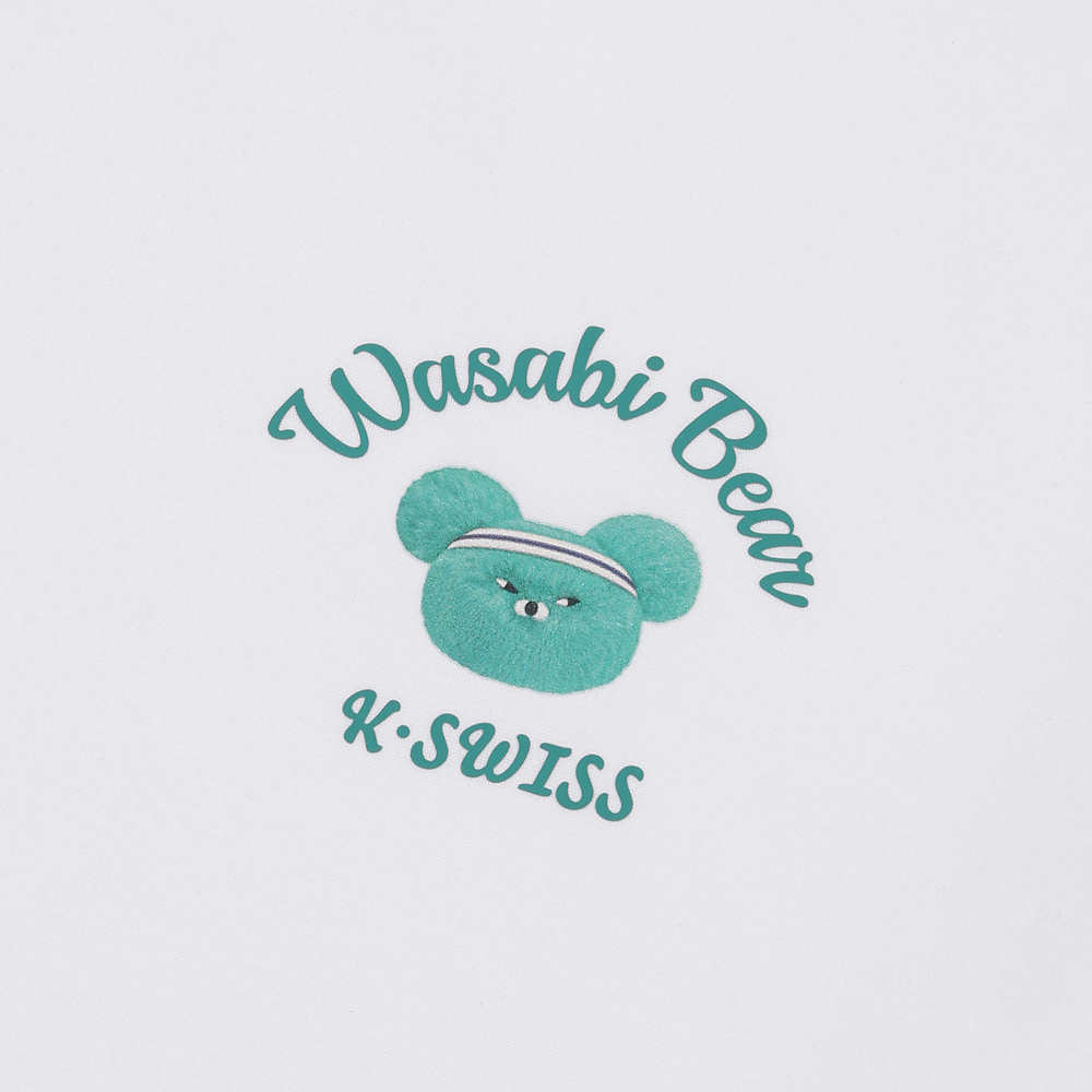 케이스위스 x 와사비 베어 여성  클럽 반팔 티 WH(K-SWISS x WASABI BEAR W CLUB SS T WH) - 4