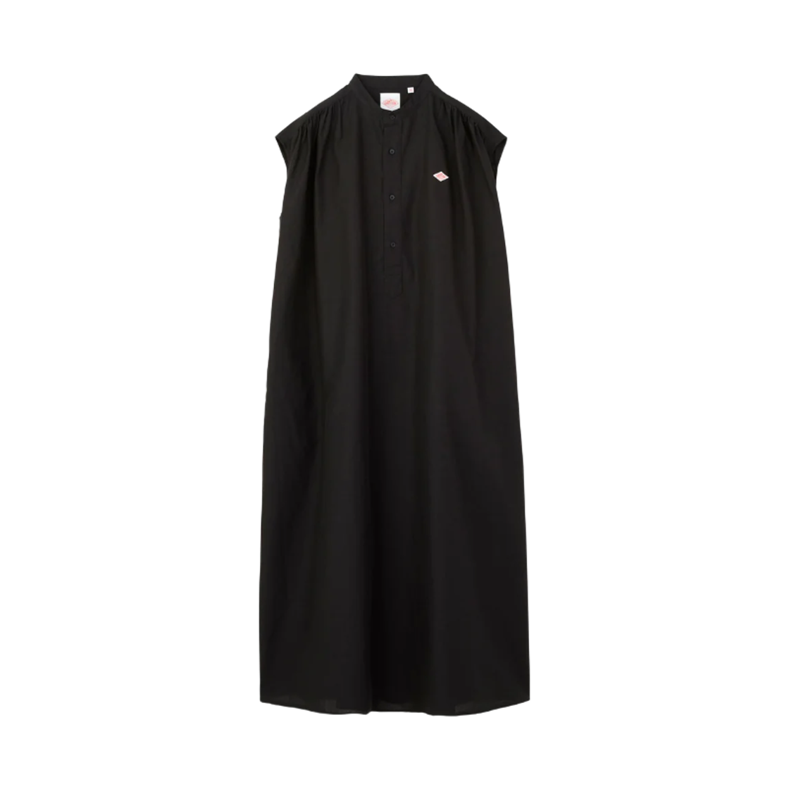 DT-B0347-VCL (W) Danton Cotton Linen Slub Sleeveless Dress Black