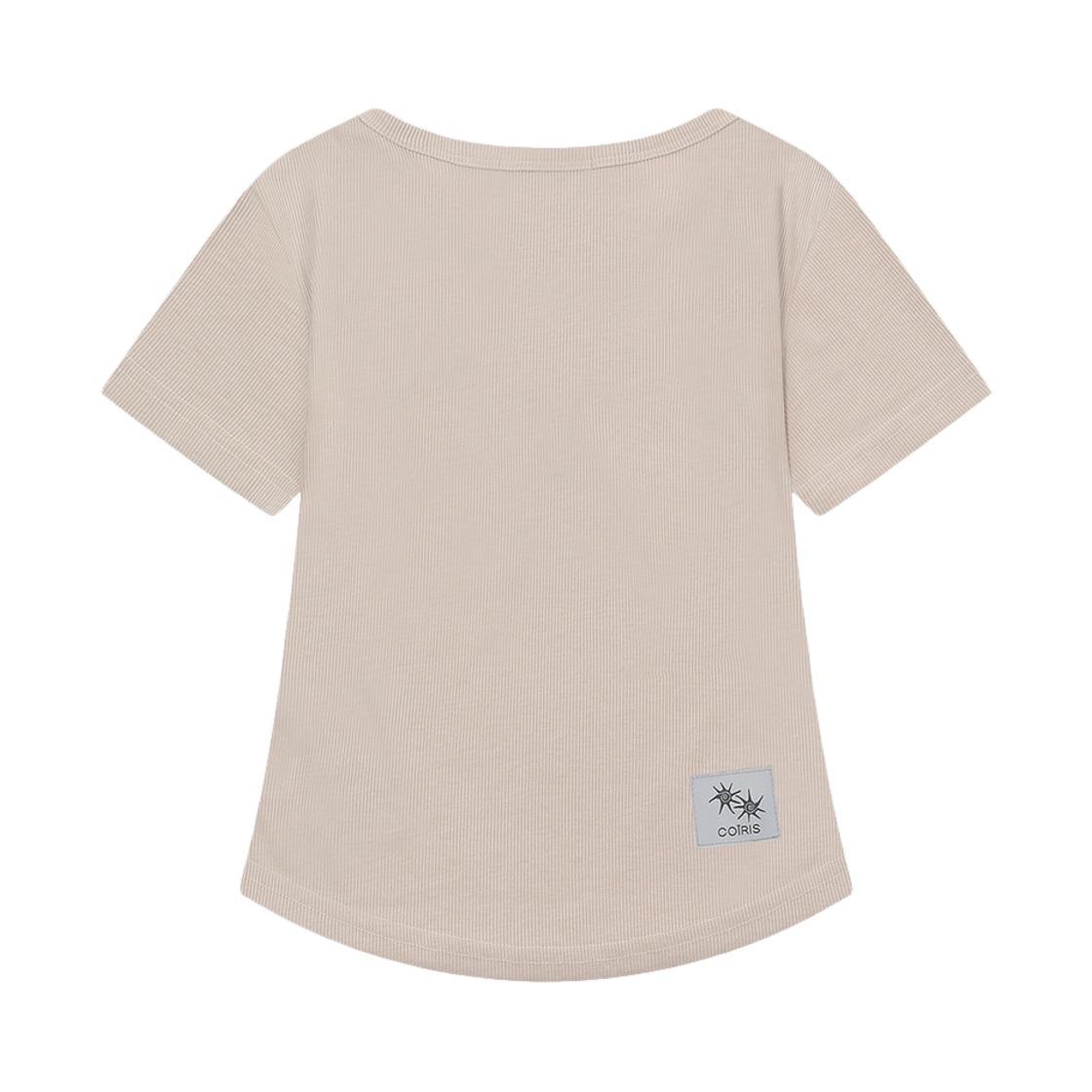 코이리스 아리나 버튼 크롭 굴림 반팔 티 베이지(Coiris Arina Button Crop Half T Beige) - 2