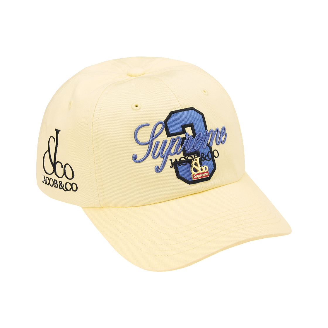 슈프림 x 라 마르티나 x 제이콥 앤 코 6-패널 라이트 옐로우 - 26SS(Supreme x La Martina x Jacob & Co 6-Panel Light Yellow - 26SS) - 2