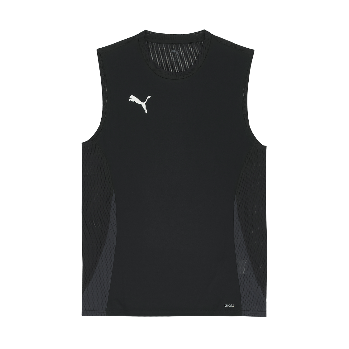푸마 팀 골 슬리브리스 저지 블랙 화이트(Puma Team Goal Sleeveless Jersey Black White)