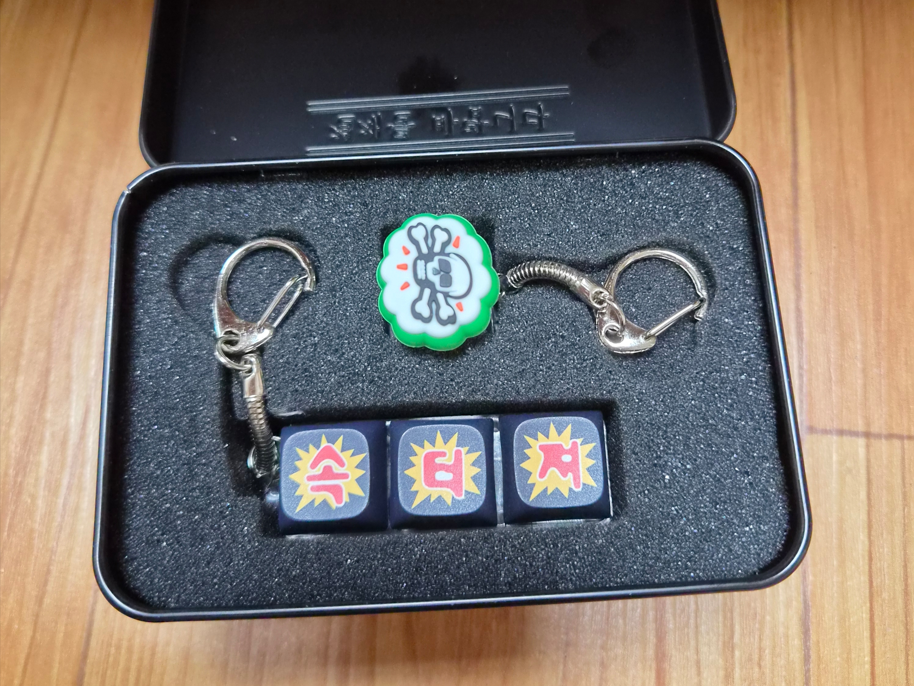 Mom's Touch x Infinite Challenge Muhan Company LED Keycap Keyring & Tin Case Sealed Case (1 Blind Box) 착용 스타일 - 2