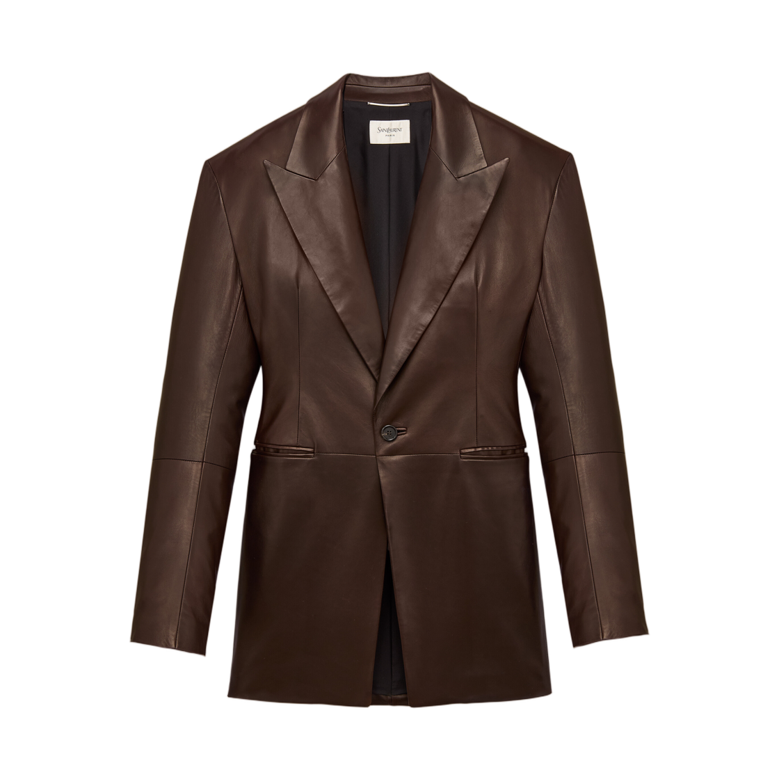 생로랑 자켓 램스킨 마롱 퐁쎄(Saint Laurent Jacket in Lambskin Marron Fonce)