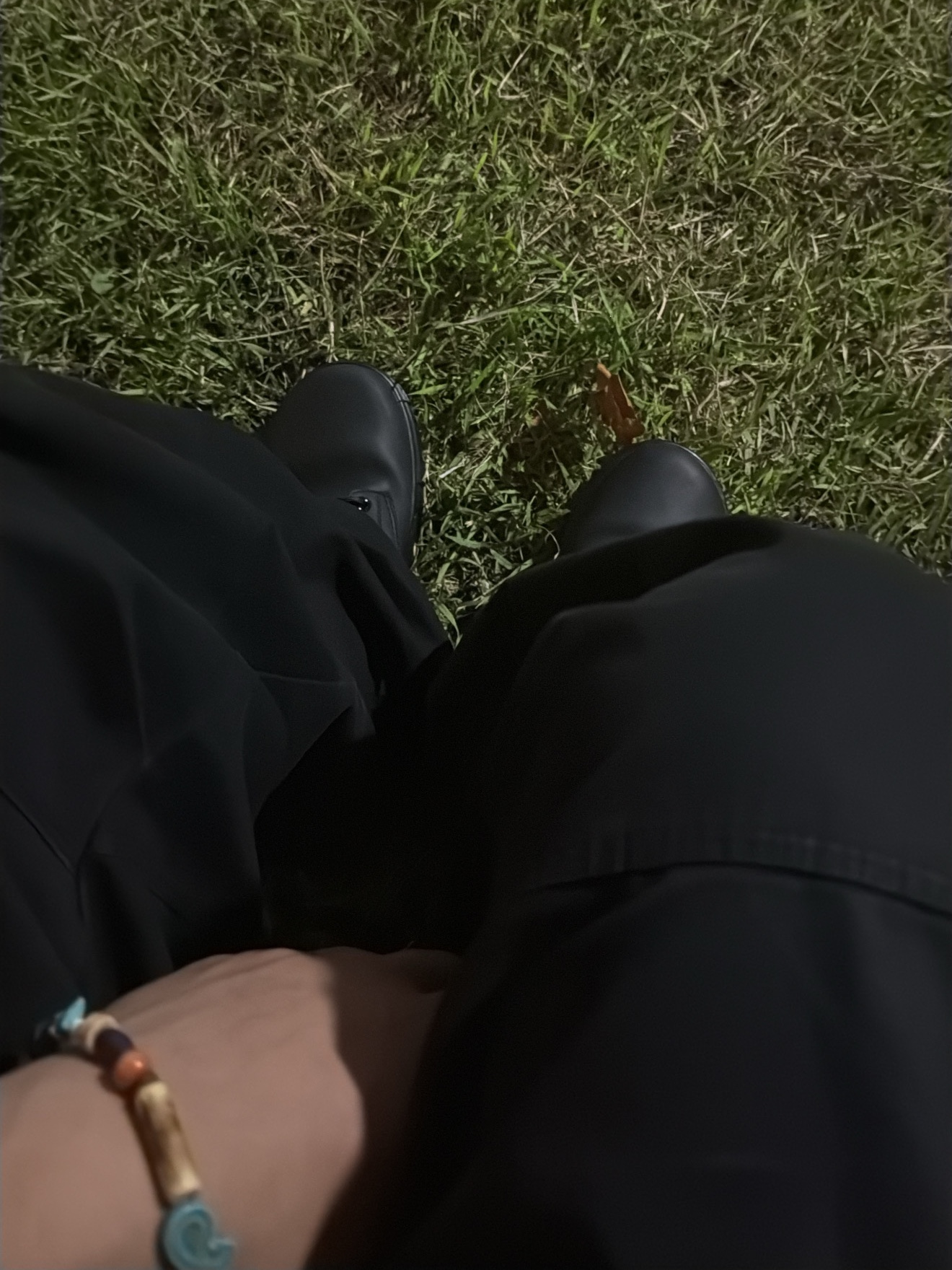 Flavorism VTG Washed Cargo Pants Black, TOWTOW.ARCHIVE Paisley Symbol Bracelet Turquoise 착용 스타일 - 1