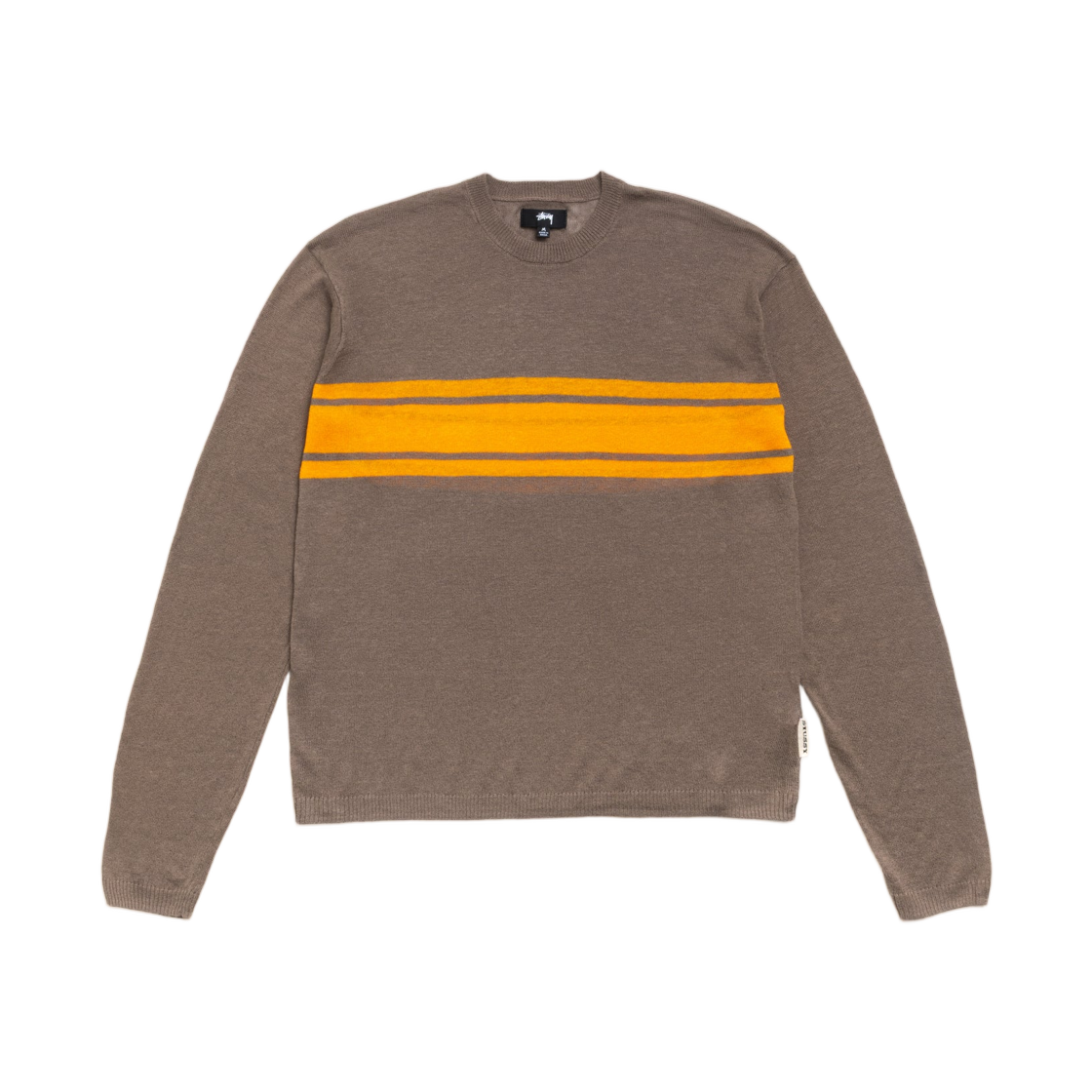 117297 Stussy Lightweight Striped Sweater Brown