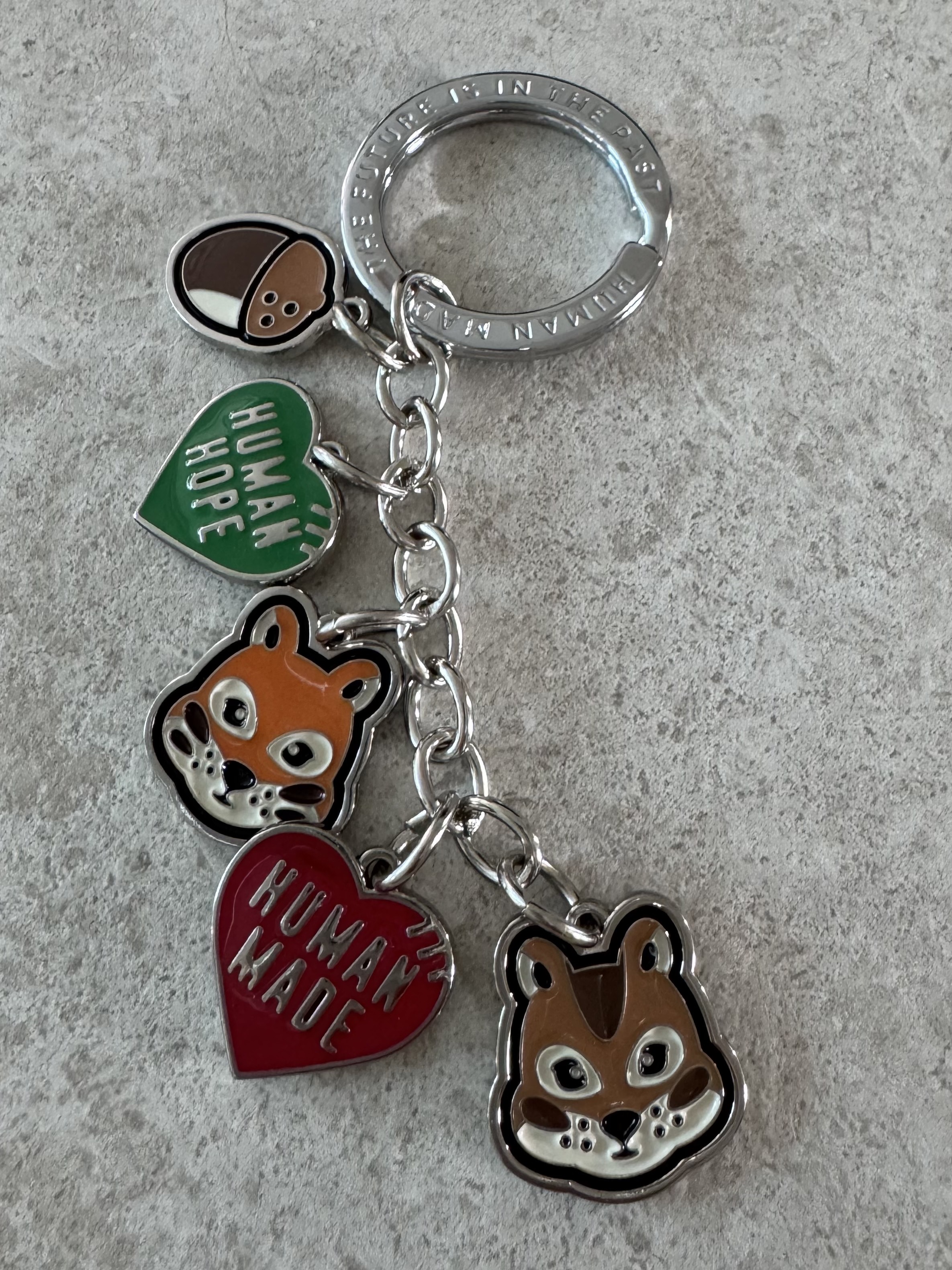 Human Made Human Hope Key Charm Silver 착용 스타일