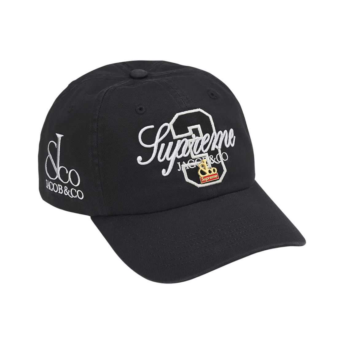 슈프림 x 라 마르티나 x 제이콥 앤 코 6-패널 블랙 - 26SS(Supreme x La Martina x Jacob & Co 6-Panel Black - 26SS) - 2