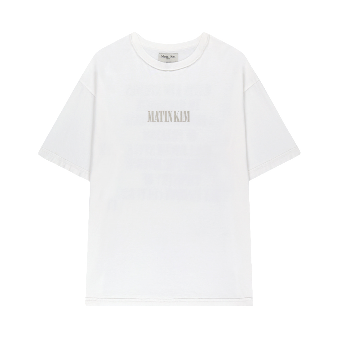 MK2634TS311UWH (W) Matin Kim Vintage Lettering Graffiti Top In White