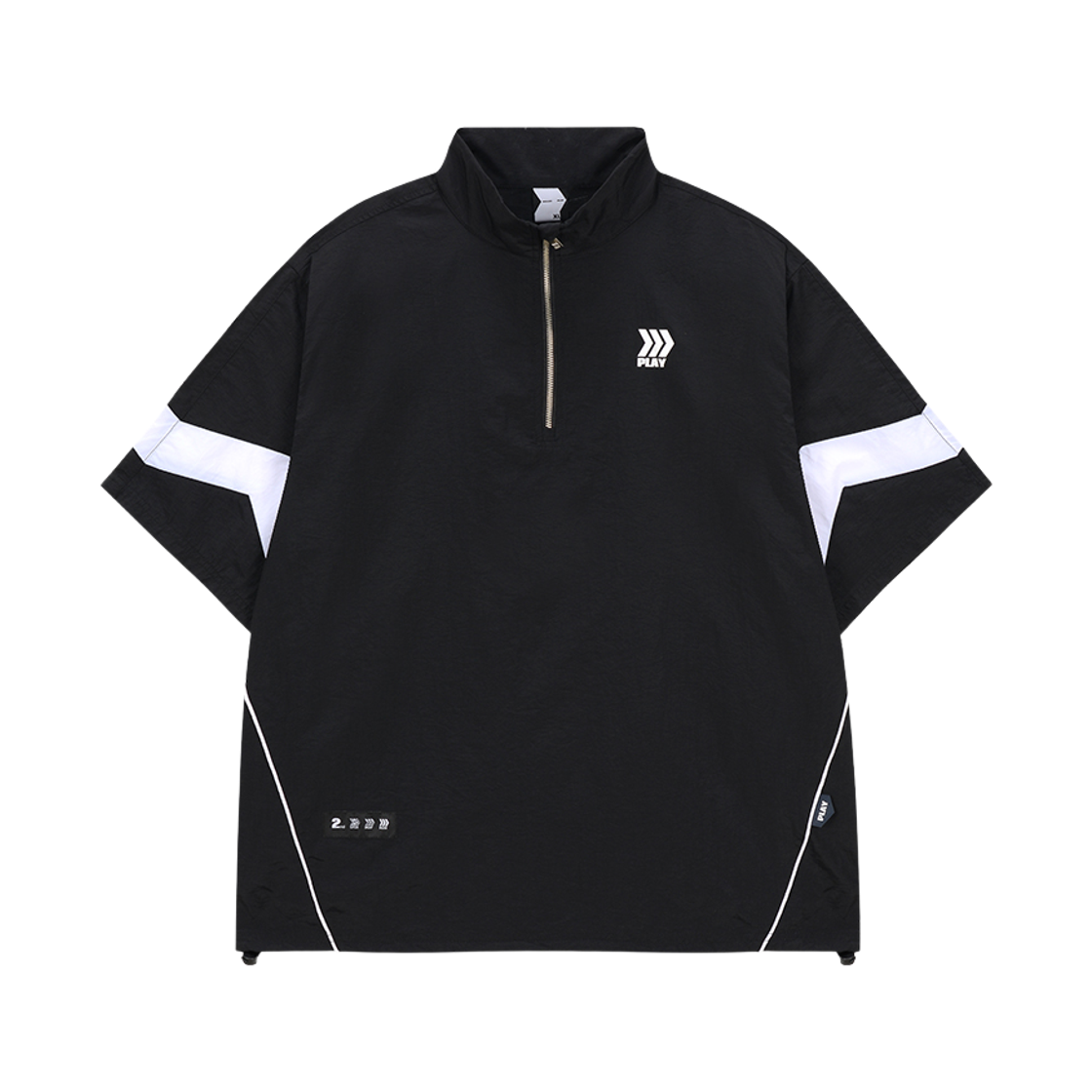 GWBFWB06 WILLBE PLAY Color Point Short Sleeve Anorak Black