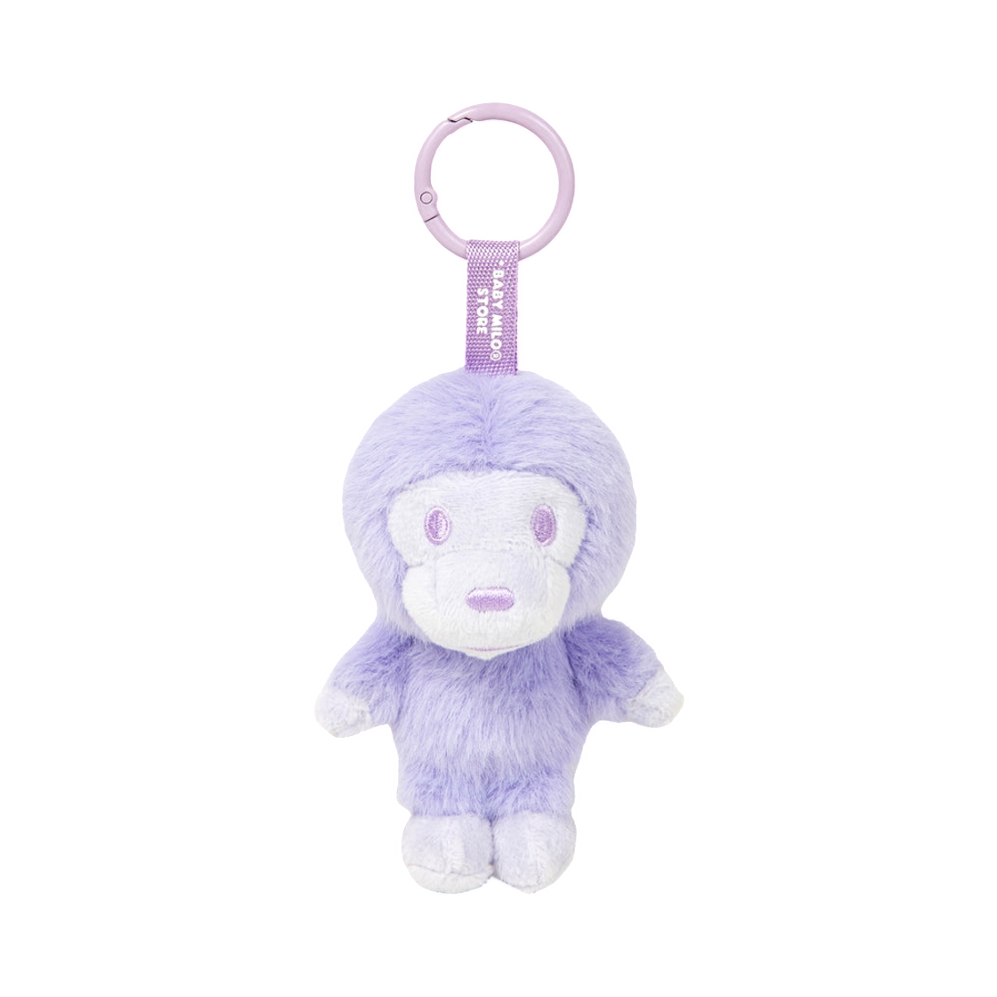 베이프 베이비 마일로 퍼 플러시 인형 키체인 퍼플(BAPE Baby Milo Fur Plush Doll Keychain Purple) - 1