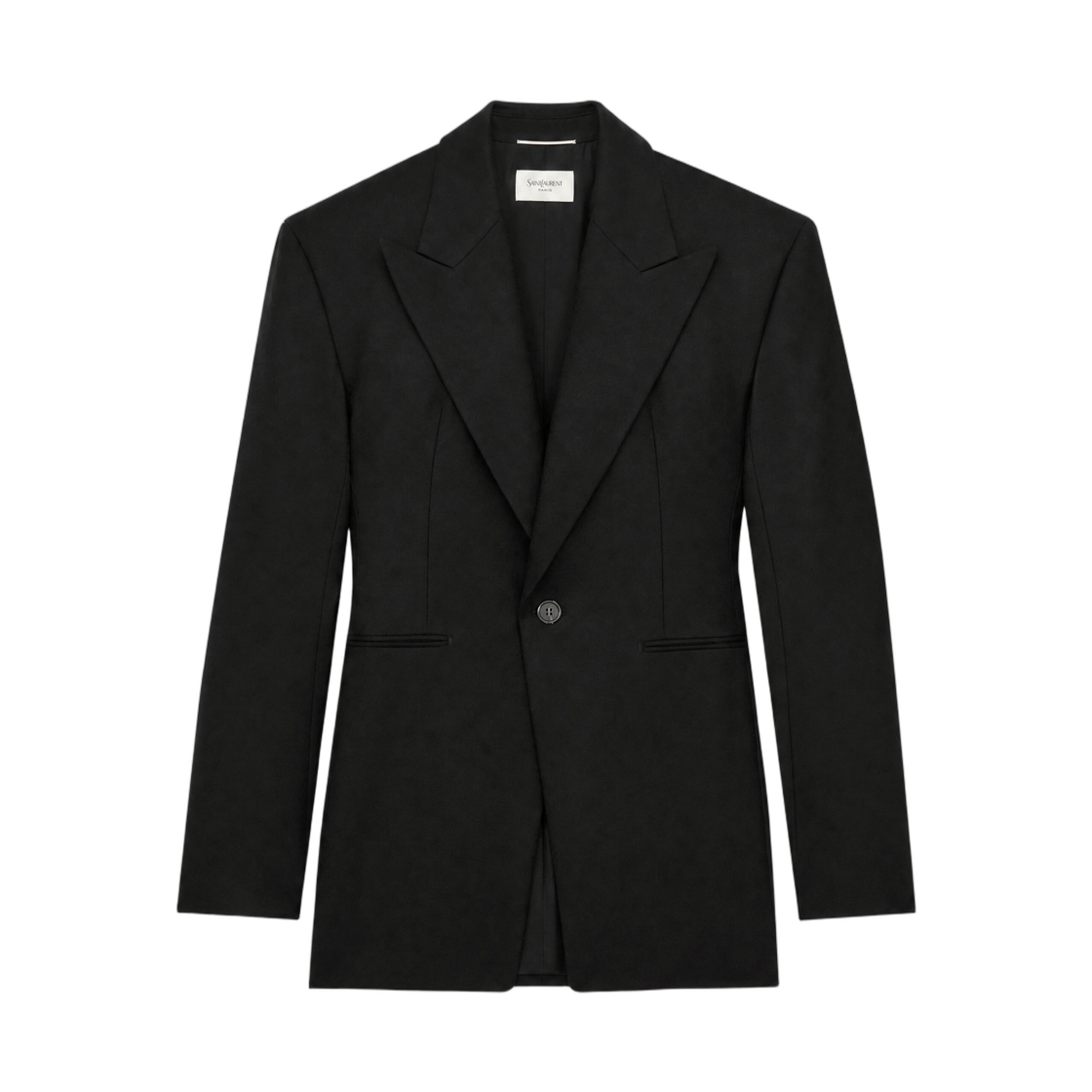 생로랑 싱글 브레스티드 자켓 그레인 드 뿌드르 누아(Saint Laurent Single Breasted Jacket in Grain De Poudre Noir)
