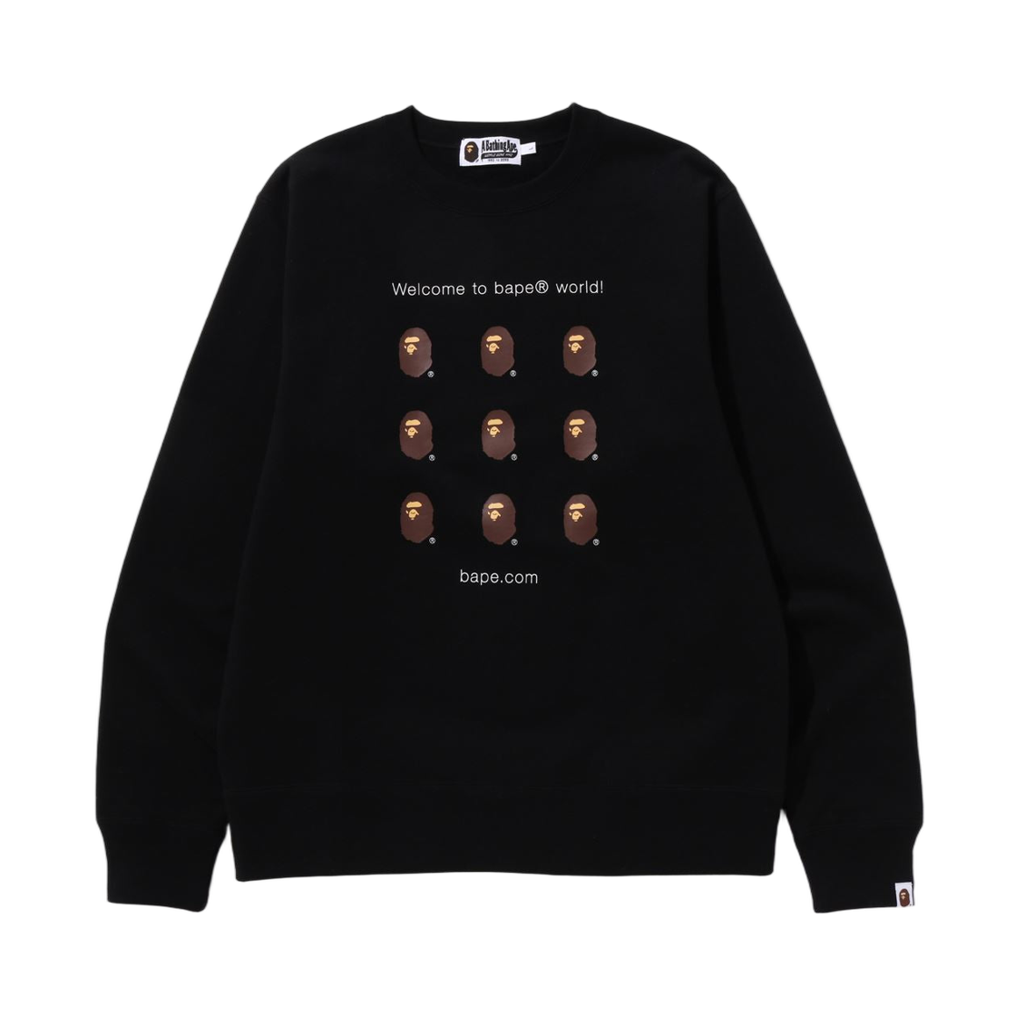 - BAPE Bape.com Crewneck Sweatshirt Black