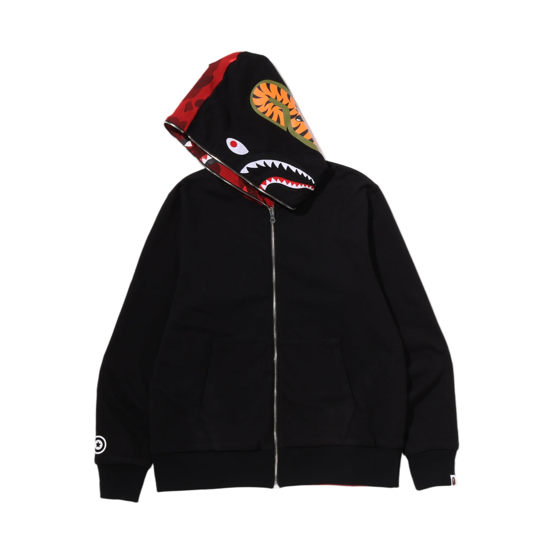 베이프 컬러 카모 리버시블 샤크 풀 집 후드 레드(BAPE Color Camo Reversible Shark Full Zip Hoodie Red) - 2