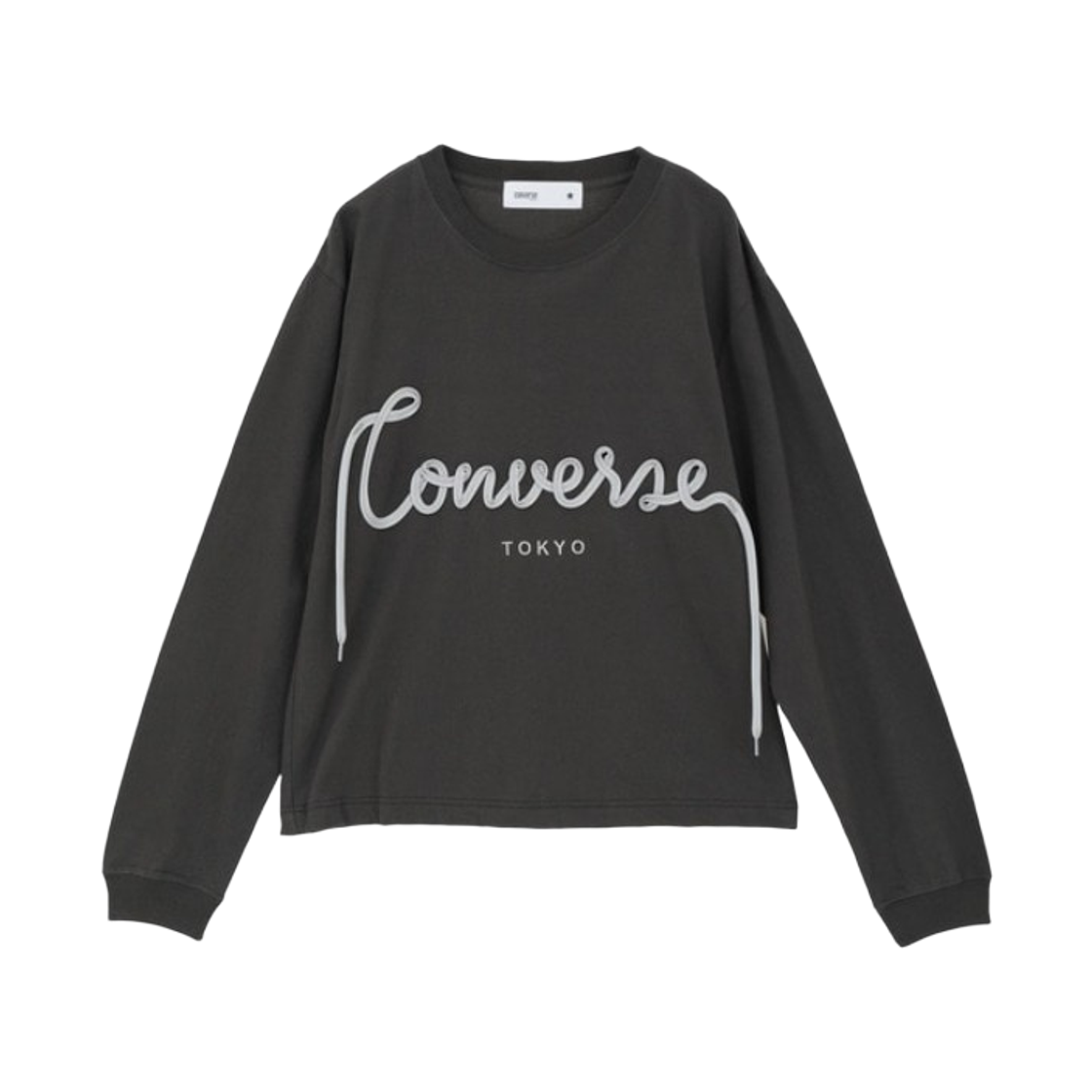 컨버스 도쿄 스핀들 로고 롱슬리브 티셔츠 스미쿠로(Converse Tokyo Spindle Logo Long Sleeve T-Shirt Sumikuro)