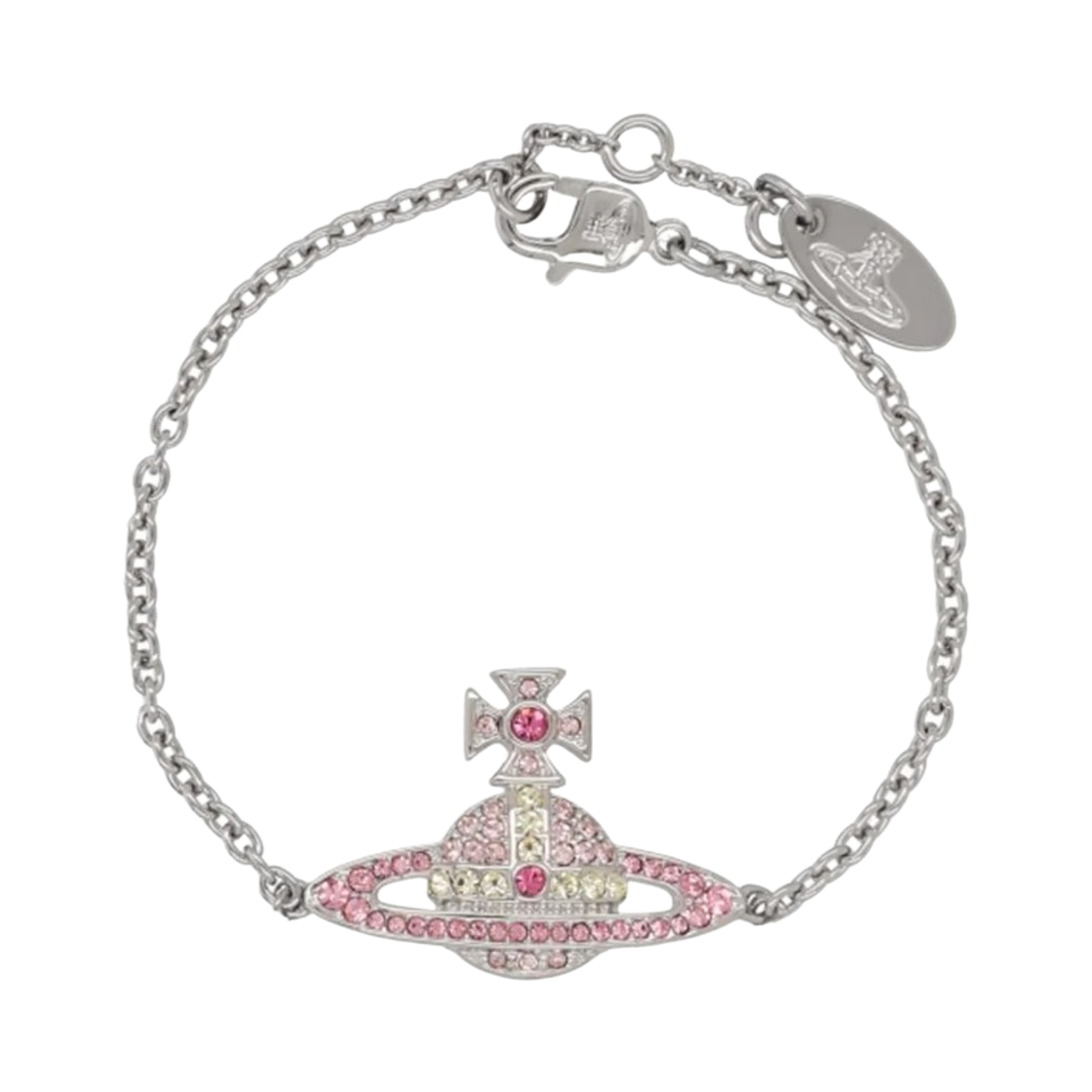 61020055-02P709 (W) Vivienne Westwood Kika Bracelet Silver Pink
