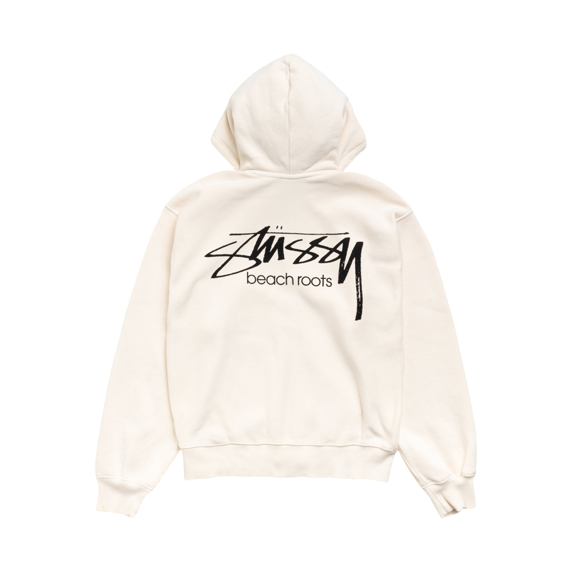 1975198 Stussy Beach Roots Zip Hoodie Garment Dyed Bone