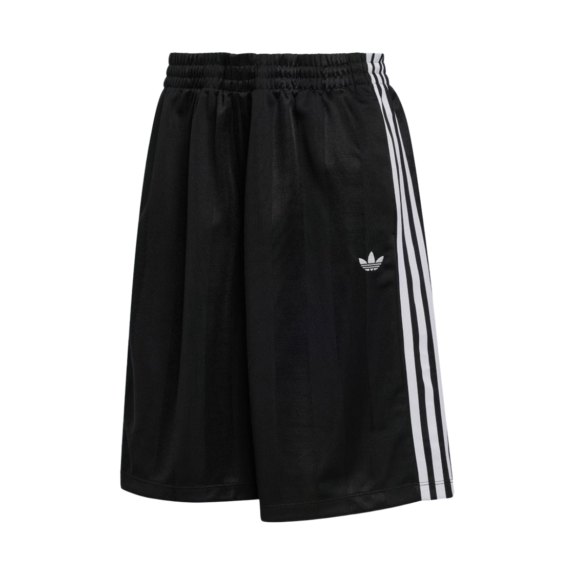 (W) 아디다스 오리지널스 삼선 자카드 조츠 블랙 - KR 사이즈((W) Adidas Originals 3-Stripes Jacquard Jorts Black - KR Sizing) - 1