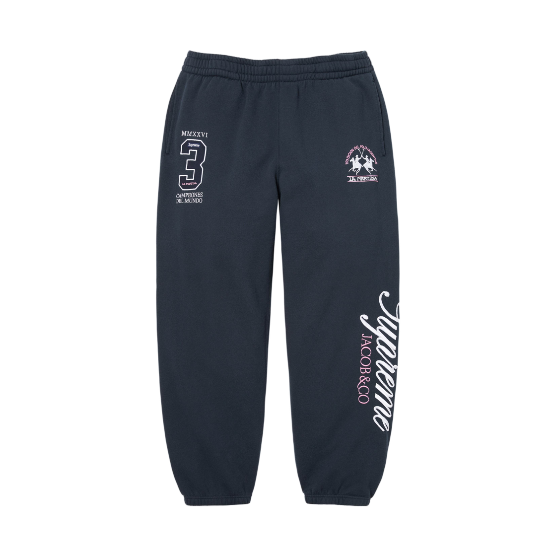 - Supreme x La Martina x Jacob & Co Sweatpant Navy - 26SS