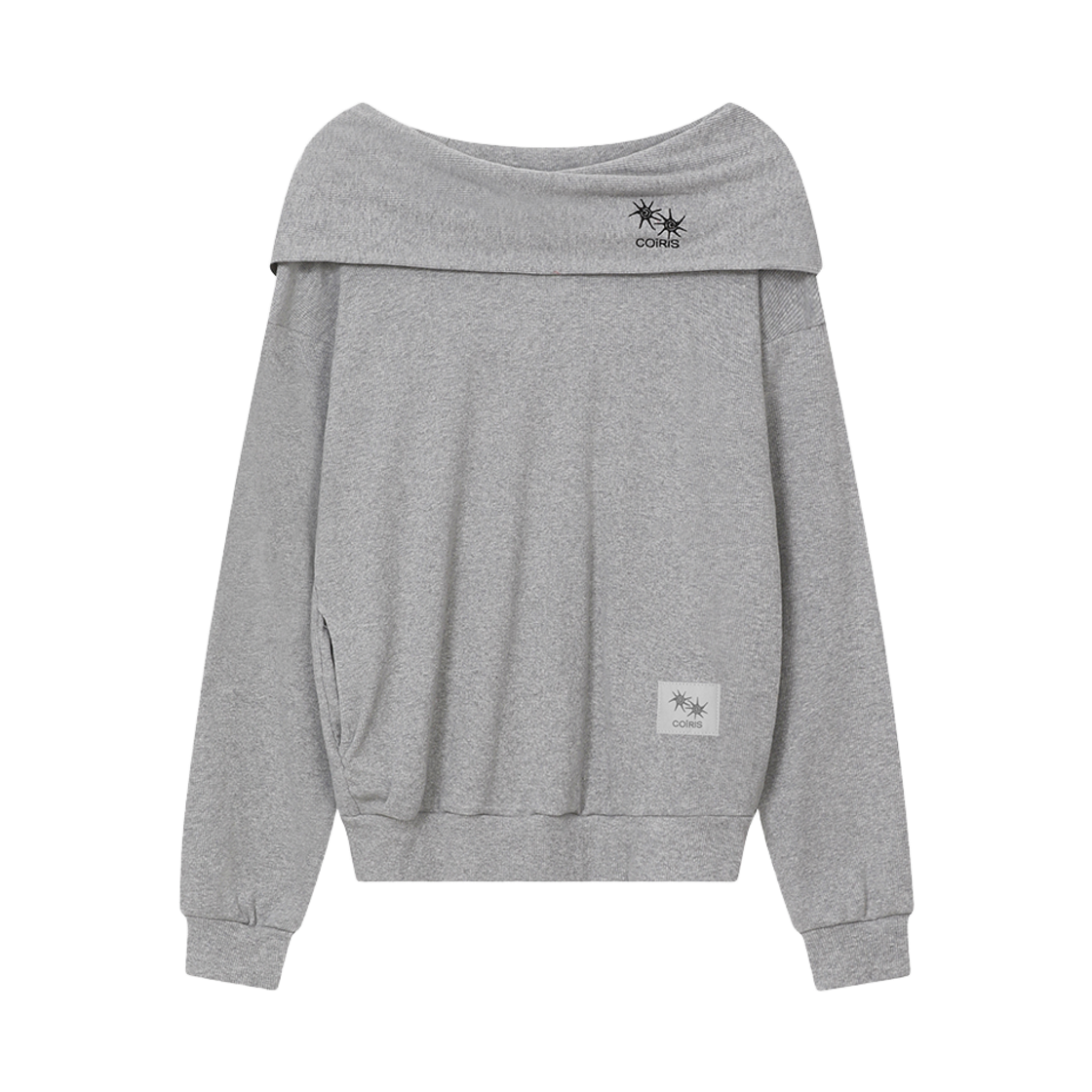 C-P00000IB Coiris Sior Fake Hood Off Shoulder Mtm Gray