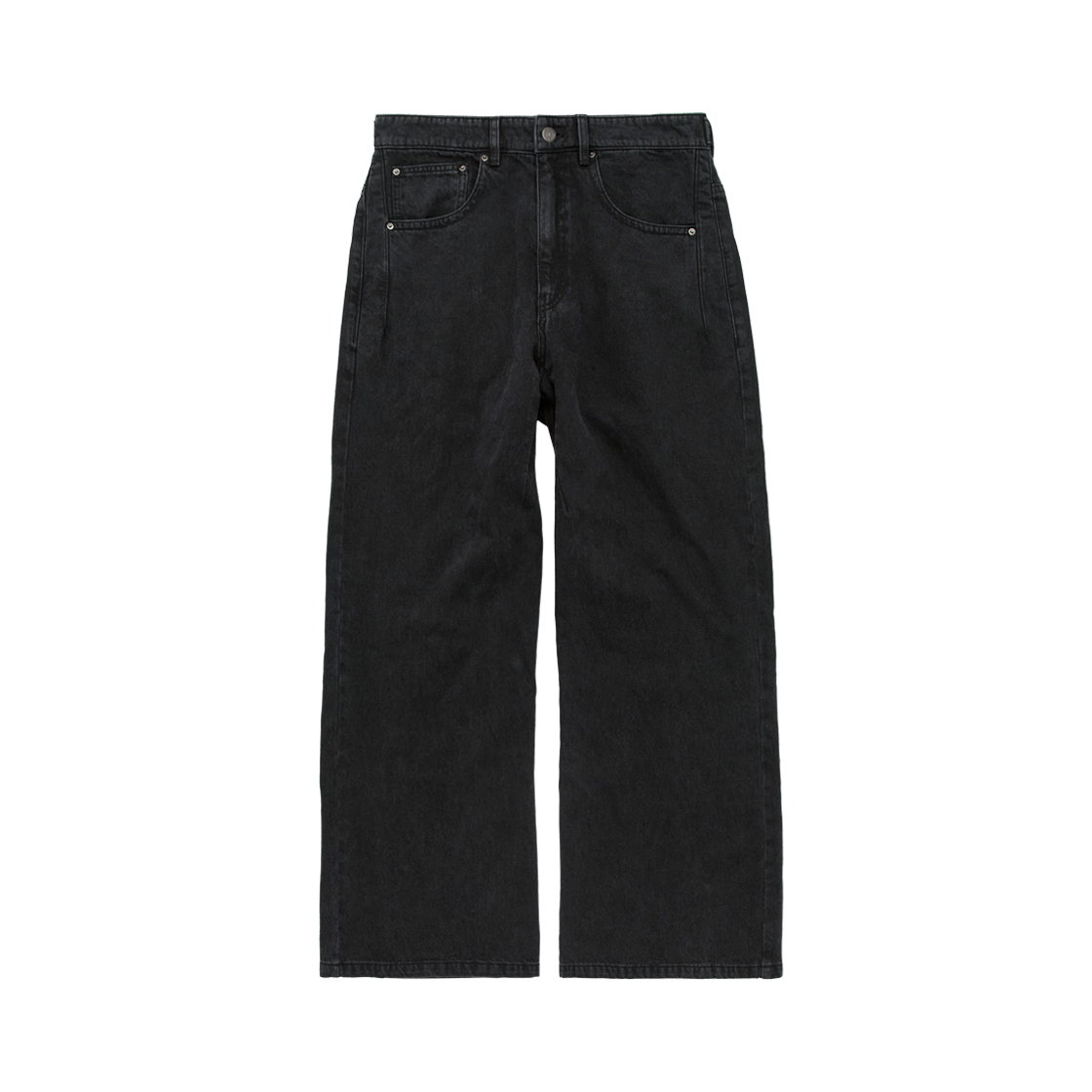 폴리테루 루즈드 언코티드 진 블랙(Polyteru Loosed Uncoated Jean Black)