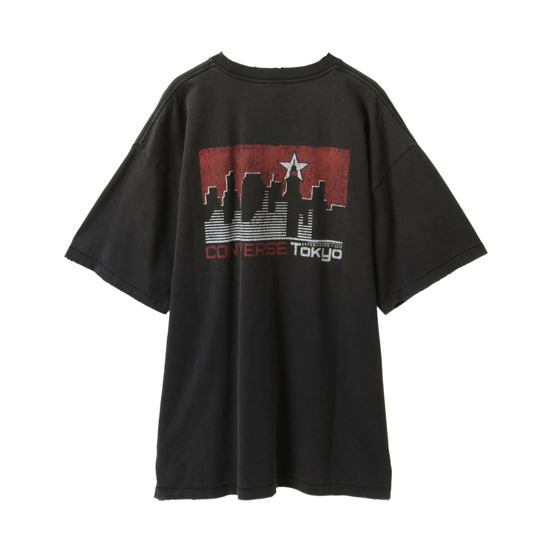 컨버스 도쿄 x 부구니 펜트 하우스 티셔츠 블랙(Converse Tokyo x Bugoony Pent House T-Shirt Black)