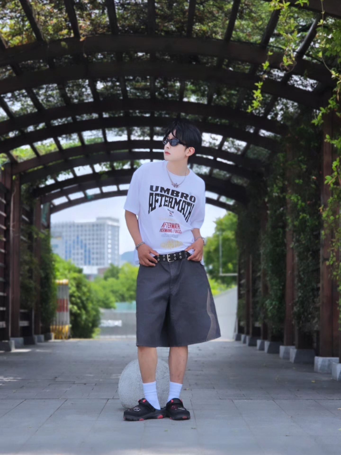 Atm X Umbro Big Letter Tee White, Samsung Galaxy Watch8 Classic 46mm Bluetooth White (Korean Ver.) 착용 스타일 - 3