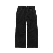 Polyteru Loosed Coated Jeans Soft Coated Black