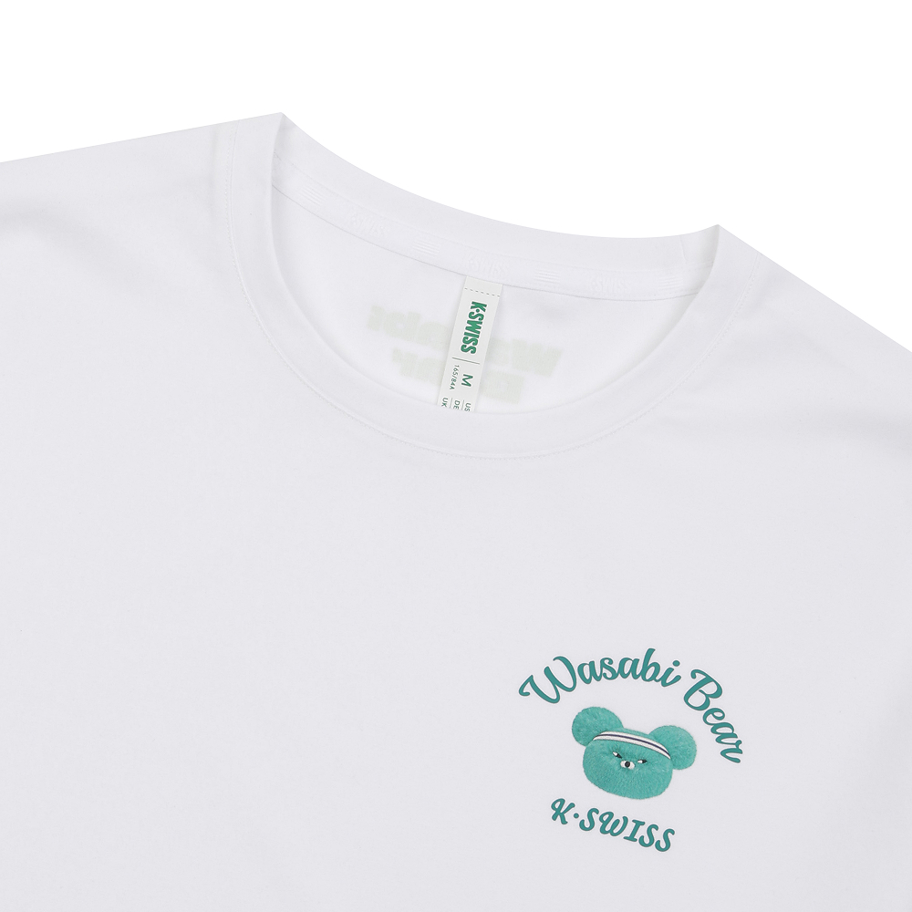 케이스위스 x 와사비 베어 여성  클럽 반팔 티 WH(K-SWISS x WASABI BEAR W CLUB SS T WH) - 3