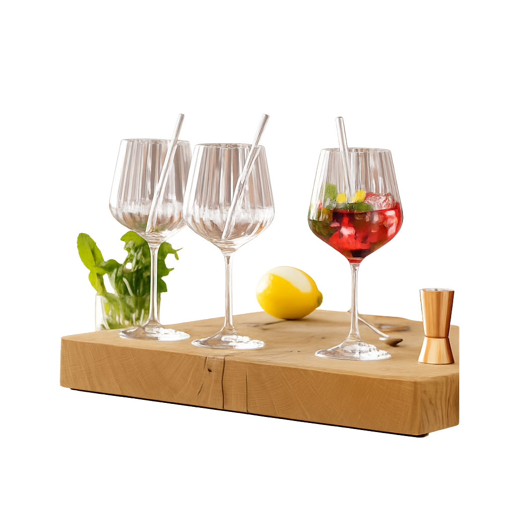 나흐트만 테이스트굿 진토닉잔 9p세트 (잔4p + 유리 빨대4p+청소솔1p)(Nachtmann Taste Good Gin & Tonic Glass 9‑Piece Set (4 Glasses + 4 Glass Straws + 1 Cleaning Brush)) - 1