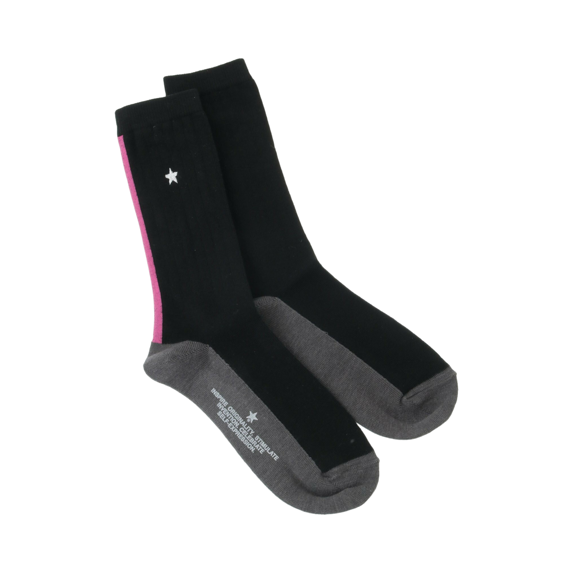 A2858PSC001 Converse Tokyo Star Neon Line Socks Black