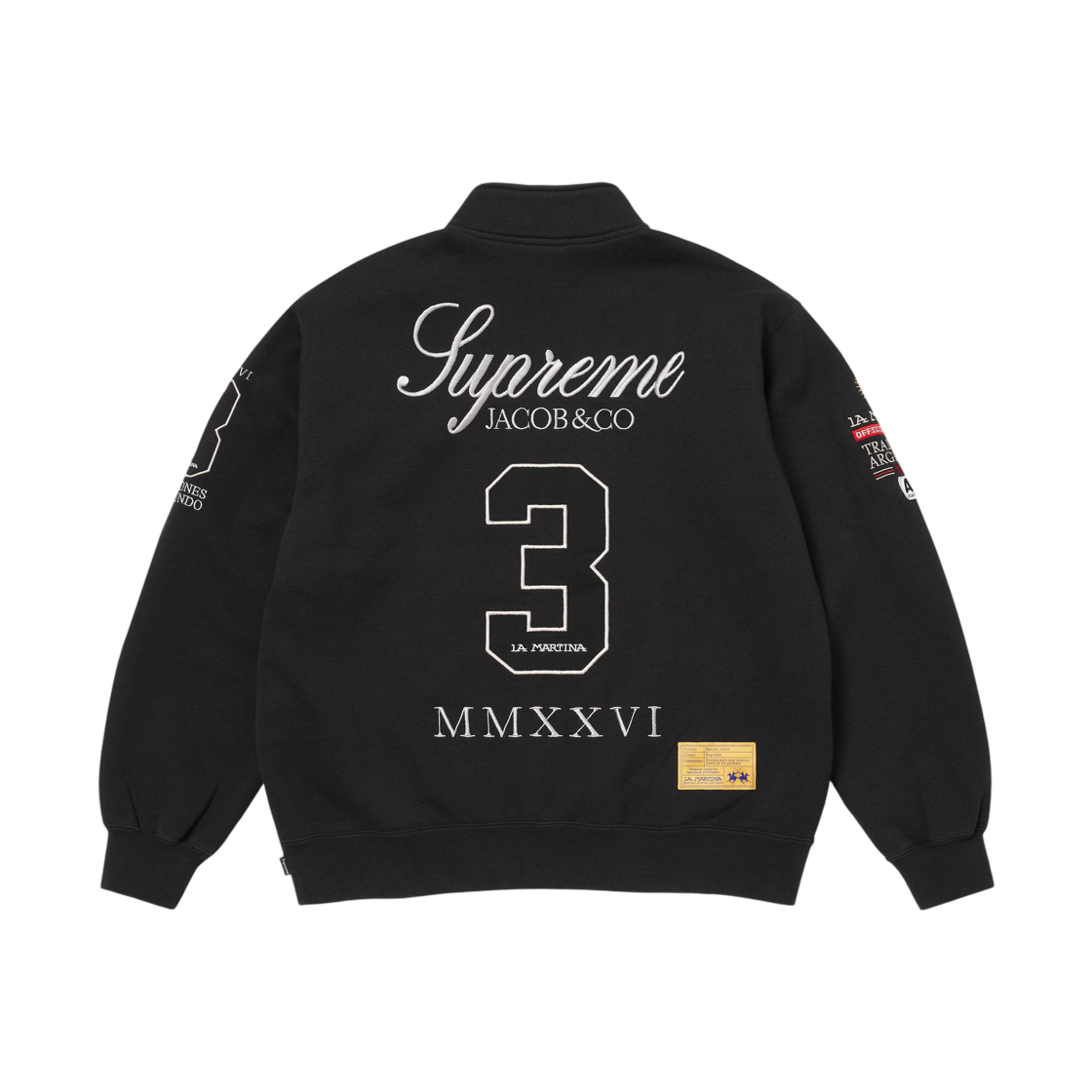 슈프림 x 라 마르티나 x 제이콥 앤 코 집업 스웨트셔츠 블랙 - 26SS(Supreme x La Martina x Jacob & Co Zip Up Sweatshirt Black - 26SS) - 2
