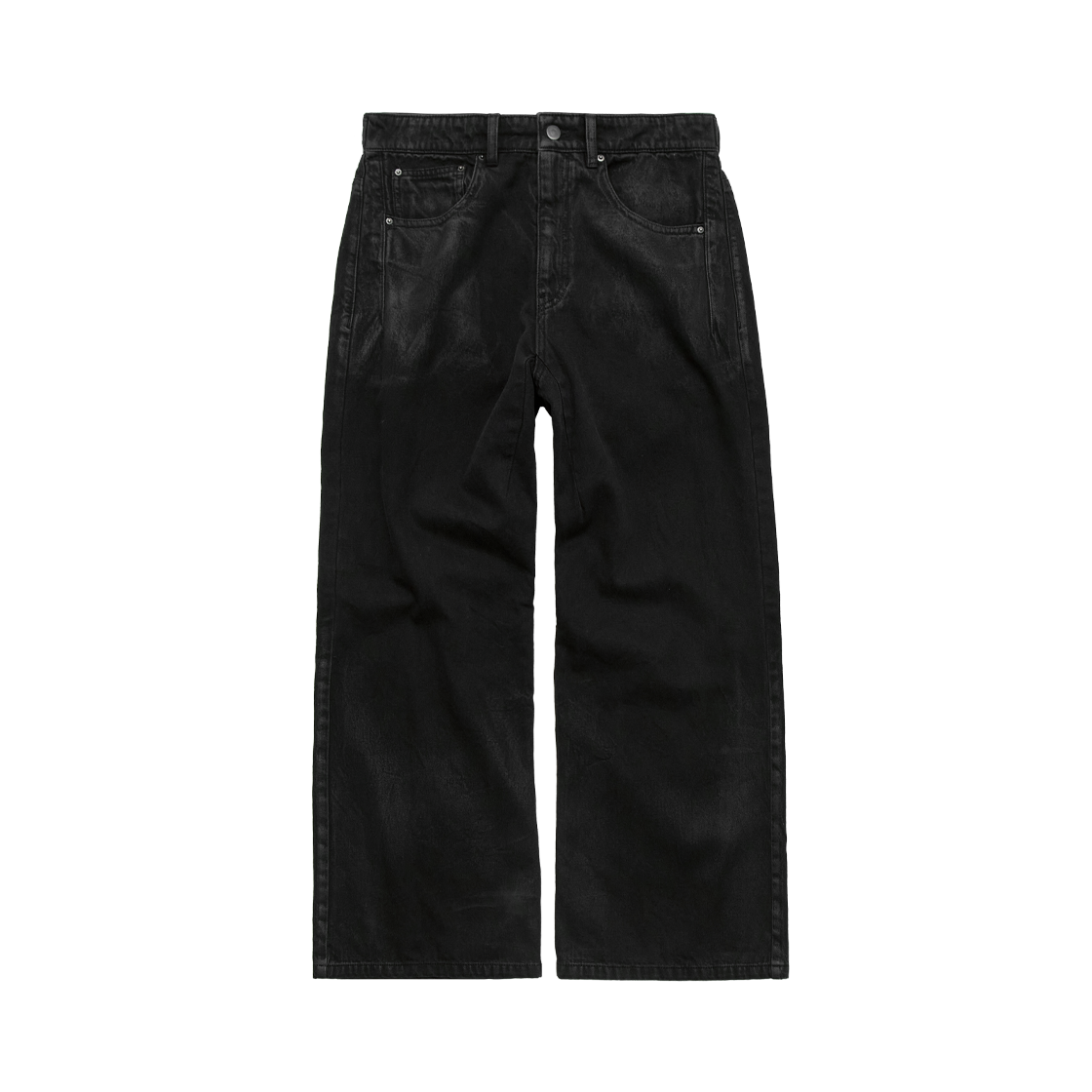 폴리테루 루즈드 코티드 진 코티드 블랙(Polyteru Loosed Coated Jeans Coated Black) - 1