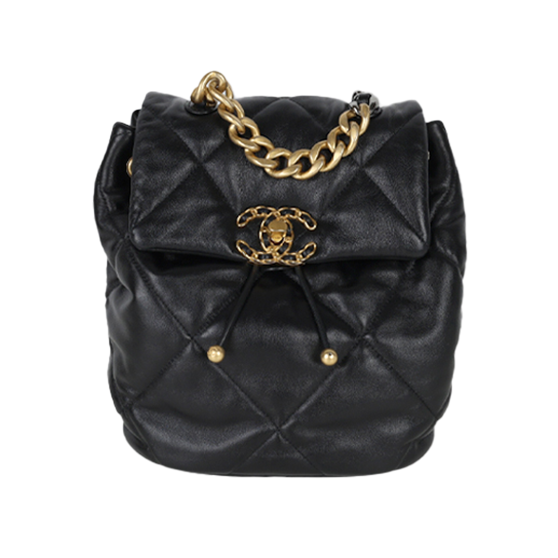 ITGSSGR4BQ9O Chanel Black Lambskin 19 Backpack