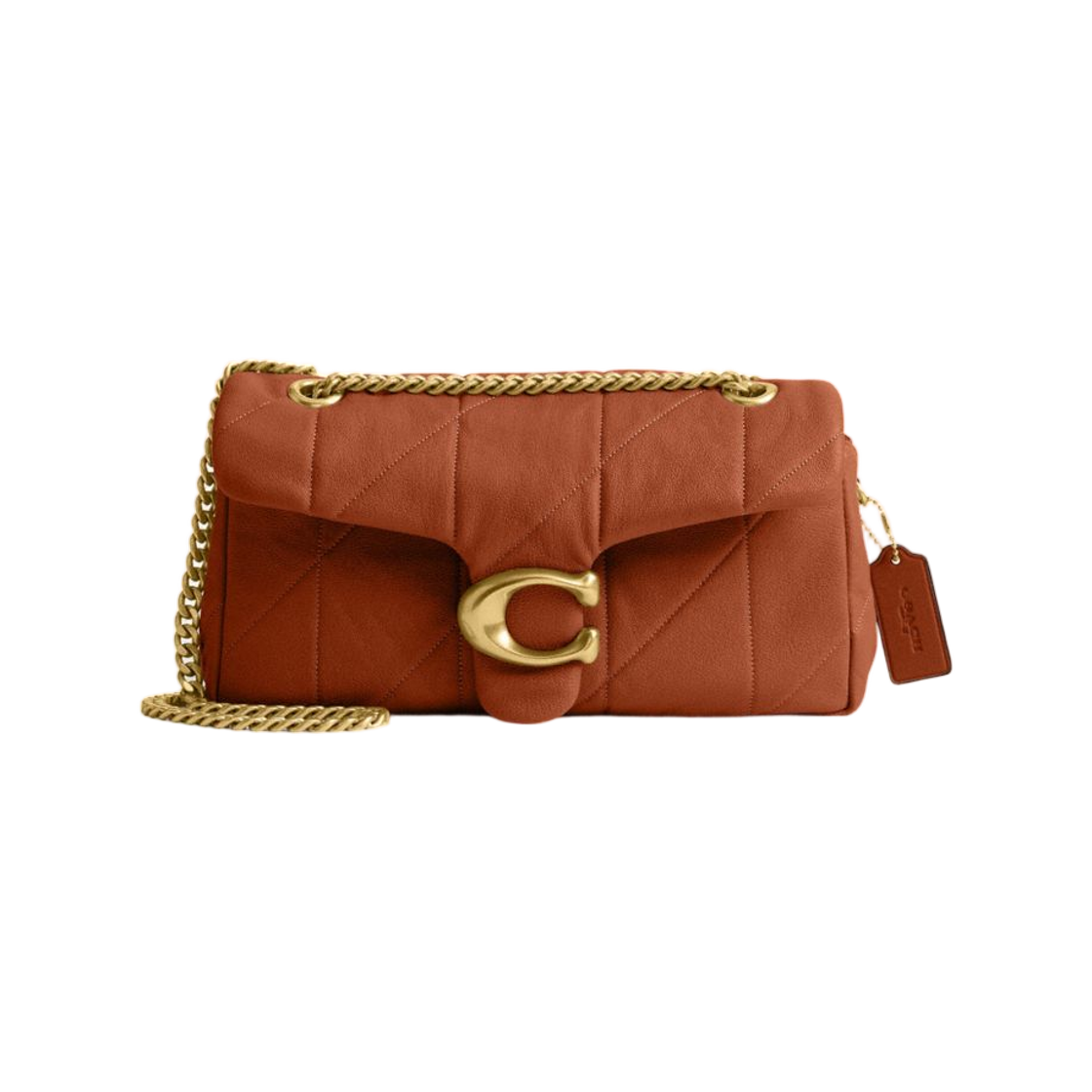 CCW83-B4YU1 Coach Tabby Shoulder Bag 26 with Quilting B4 Amber Brown