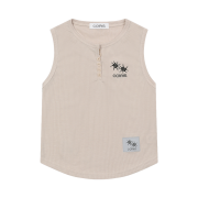 Coiris Arina Button Crop Sleeveless Beige