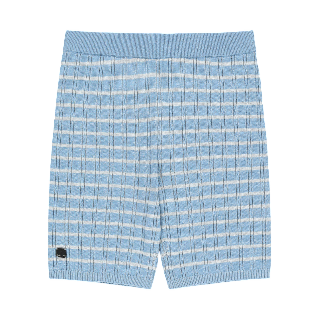 (W) 마뗑킴 스트라이프 니트 쇼츠 라이트 블루((W) Matin Kim Stripe Knit Shorts In Light Blue)