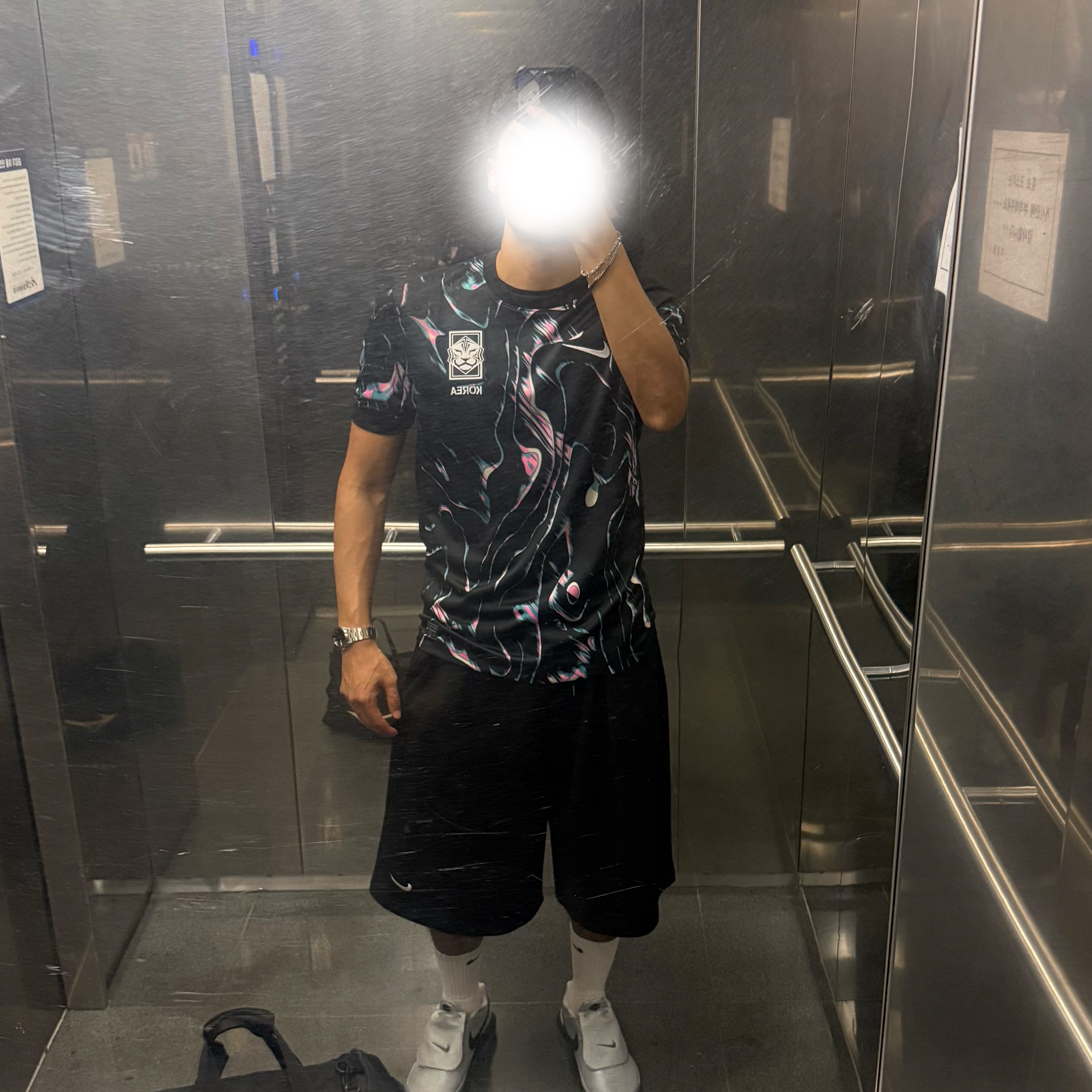 Nike Korea 2023/24 Dri-Fit Stadium Away Replica Jersey Black Pink Glow - Asia (Non Marking Ver.) 착용 스타일 - 2