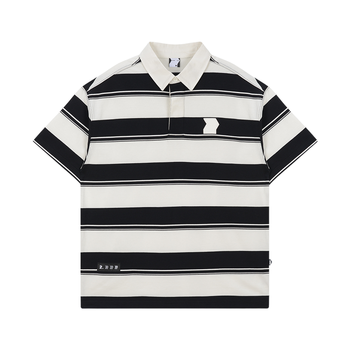 GWBFSP07 WILLBE PLAY Stripe Polo Shirt Black