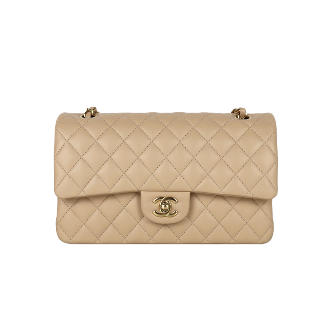 ITC8V24WUFHD Chanel Classic Medium Beige Gold Hardware