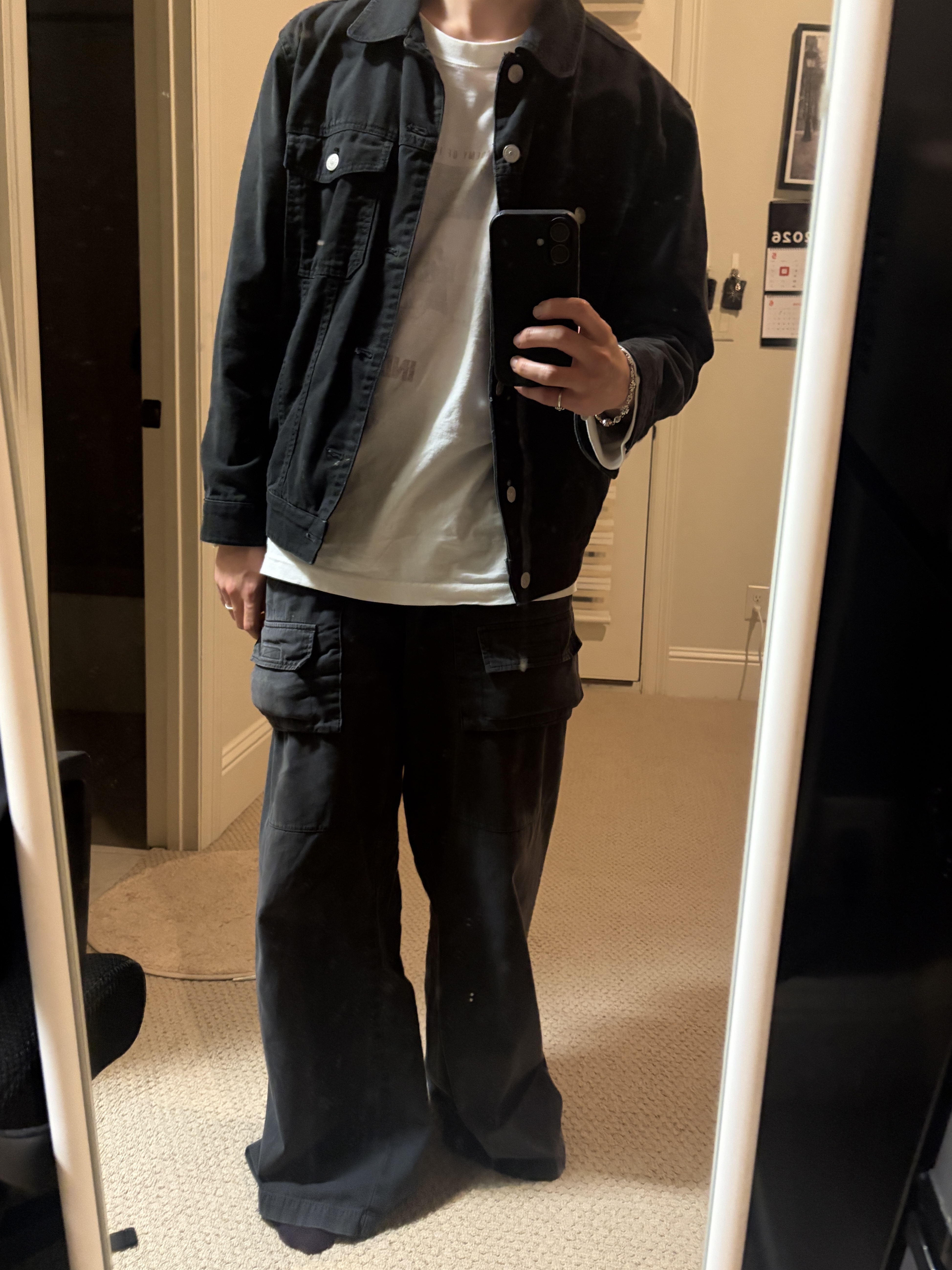 Polyteru Front Cargo Pants 1.2v Black, [프리오더] Polyteru 925 Silver Bracelet 001 (Cross & Hanabi Lemon) 착용 스타일