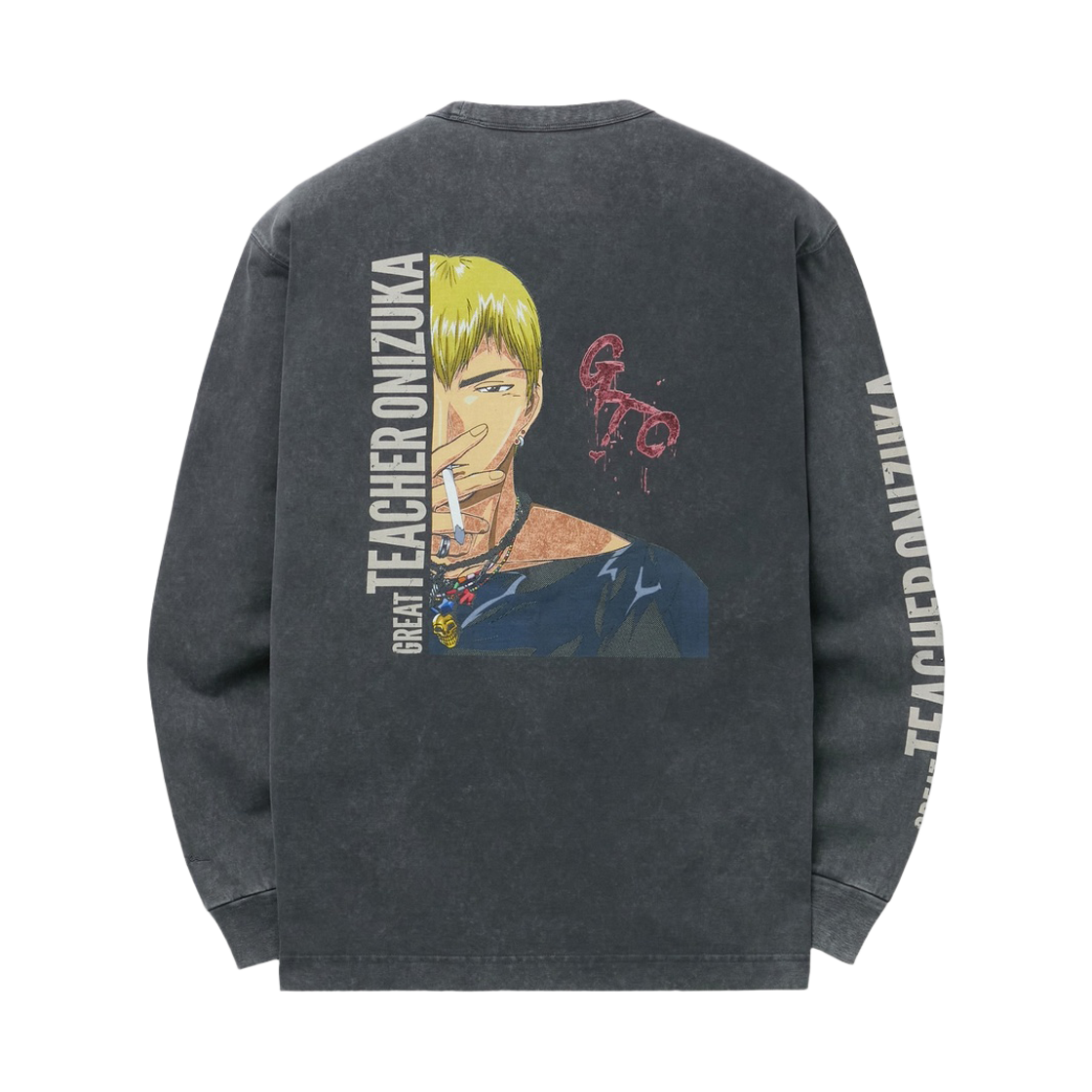 SATAM26901CHX Series X Gto Dyed Back Print Long Sleeve Charcoal