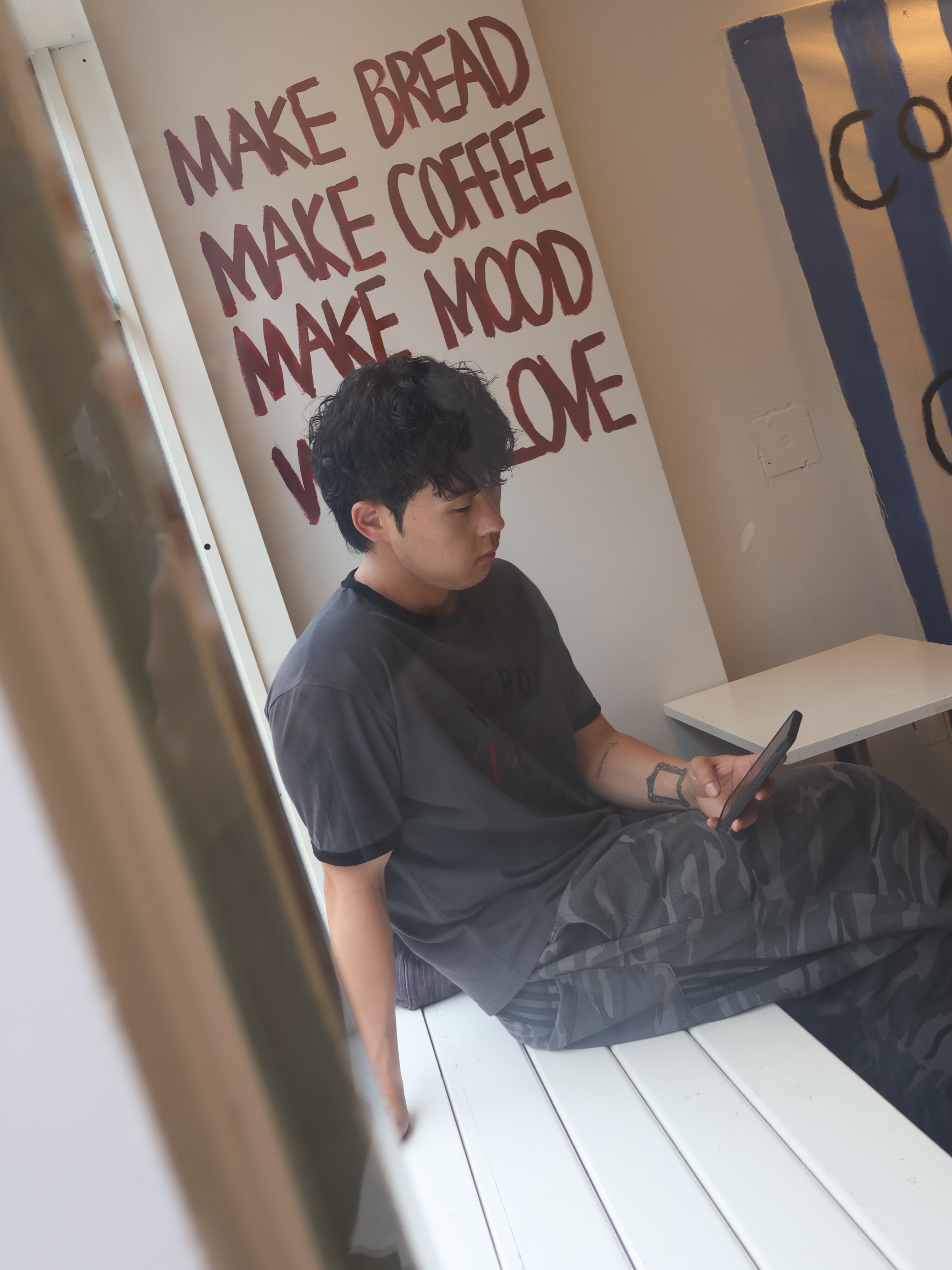 BP2DISORDER Two-Tuck Wide Pants Camo, Mizuno Wave Prophecy Strap 2 Iron Gate Black 착용 스타일 - 2