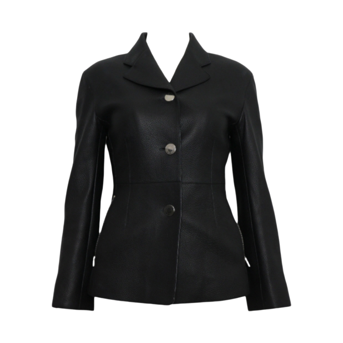 에르메스 H2E1210D00234 느와르 레더 Equestrian 승마 여성 가죽 자켓aa64637(Hermes H2E1210D00234 Noir Leather Equestrian Women Jacket) - 1