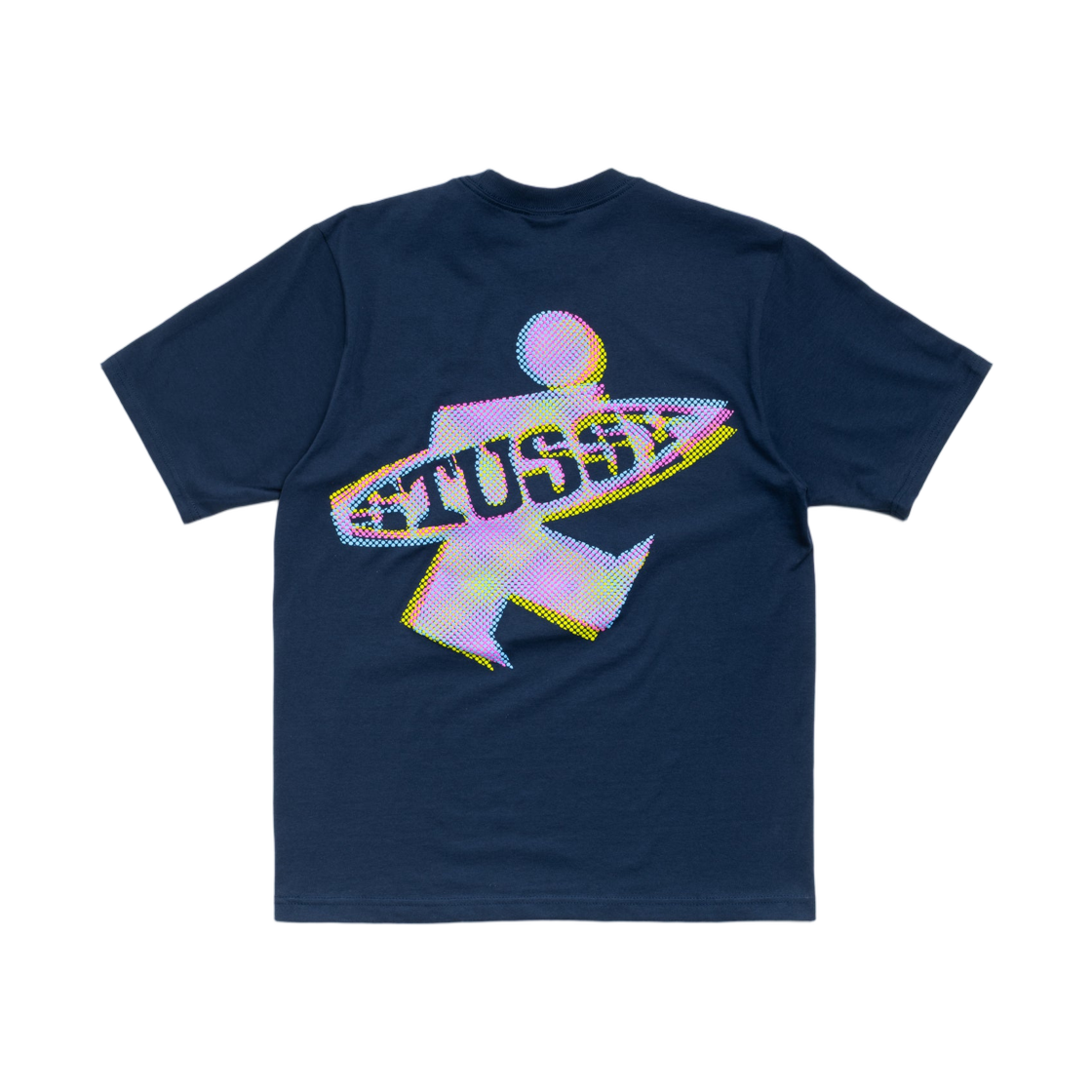 1905195 Stussy Dot Surf Puff Print T-Shirt Navy