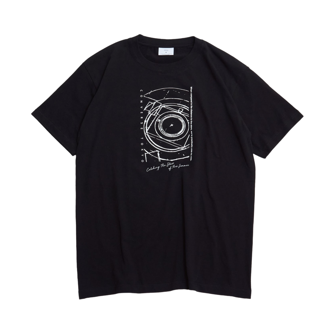 컨버스 도쿄 x 이 여름의 별을 바라보다 텔레스코프 티셔츠 블랙(Converse Tokyo x Catching The Stars of This Summer Telescope T-Shirt Black)