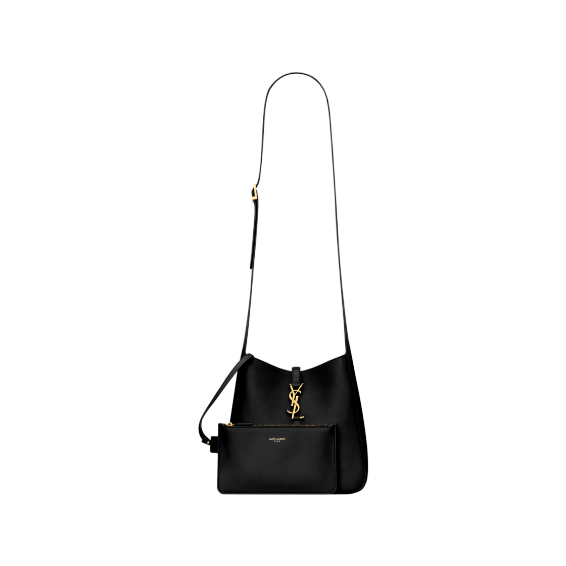 생로랑 르 5 아 7 서플 크로스바디 그레인드 레더 블랙(Saint Laurent Le 5 A 7 Supple Crossbody in Grained Leather Black) - 2