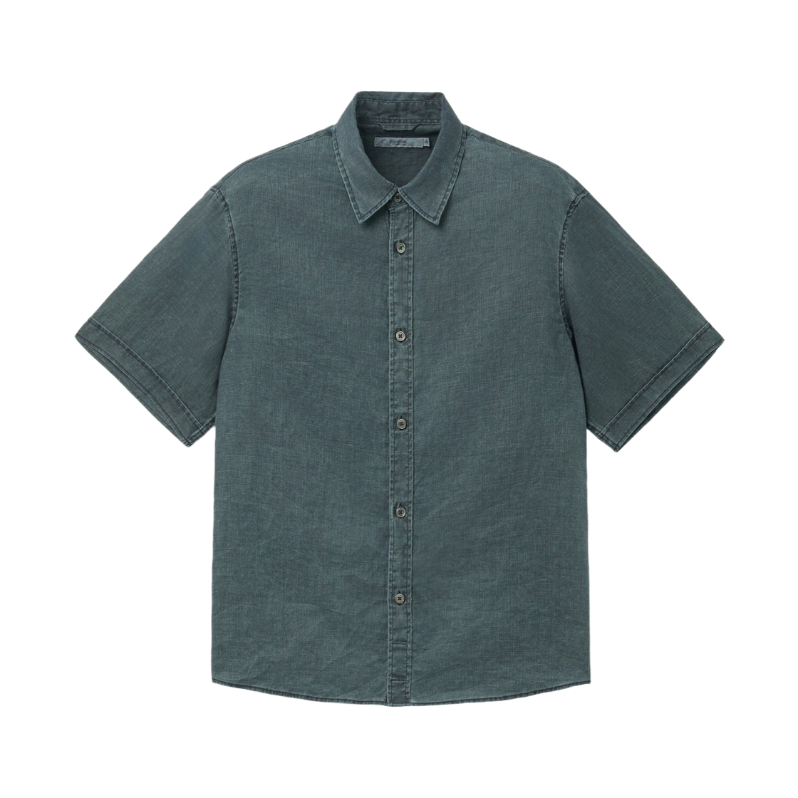 시리즈 피그 워싱 린넨 반팔 셔츠 그레이(Series Pigment Washed Linen Short-Sleeve Shirt Gray)