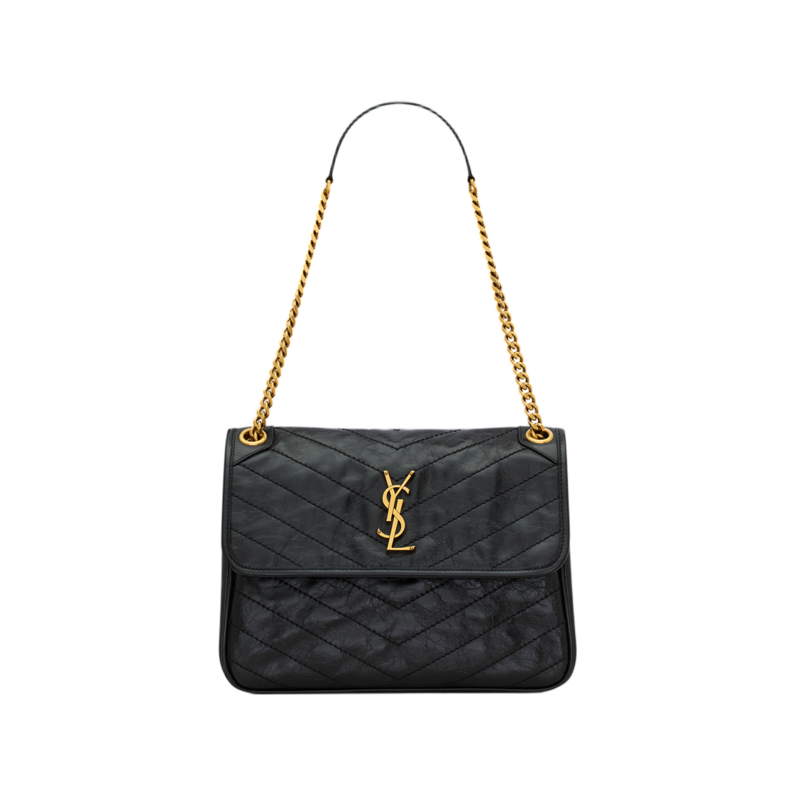 생로랑 니키 트리파우치 빈티지 레더 블랙(Saint Laurent Niki Tripouch in Vintage Leather Black) - 2