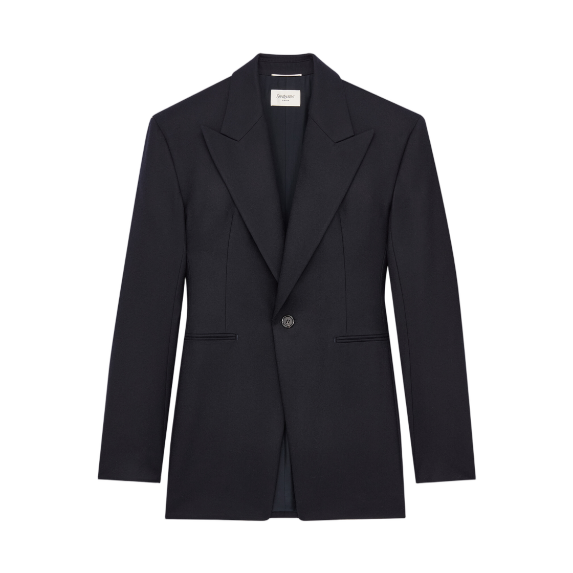 생로랑 싱글 브레스티드 자켓 브러쉬드 울 플란넬 마린(Saint Laurent Single Breasted Jacket in Brushed Wool Flannel Marine) - 1