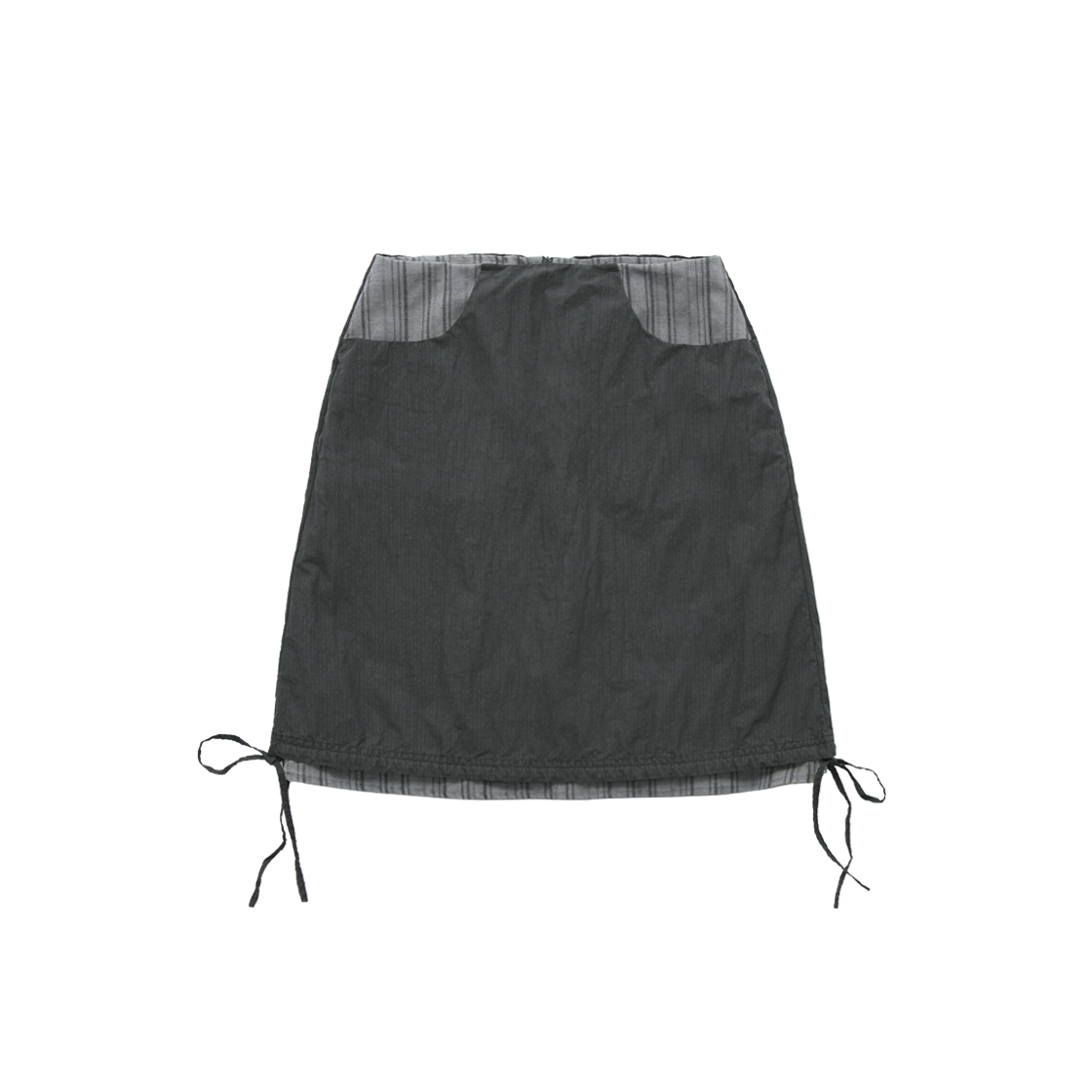 폴리테루 우먼 레이어드 스커트 차콜(Polyteru Women Layered Skirt Charcoal)